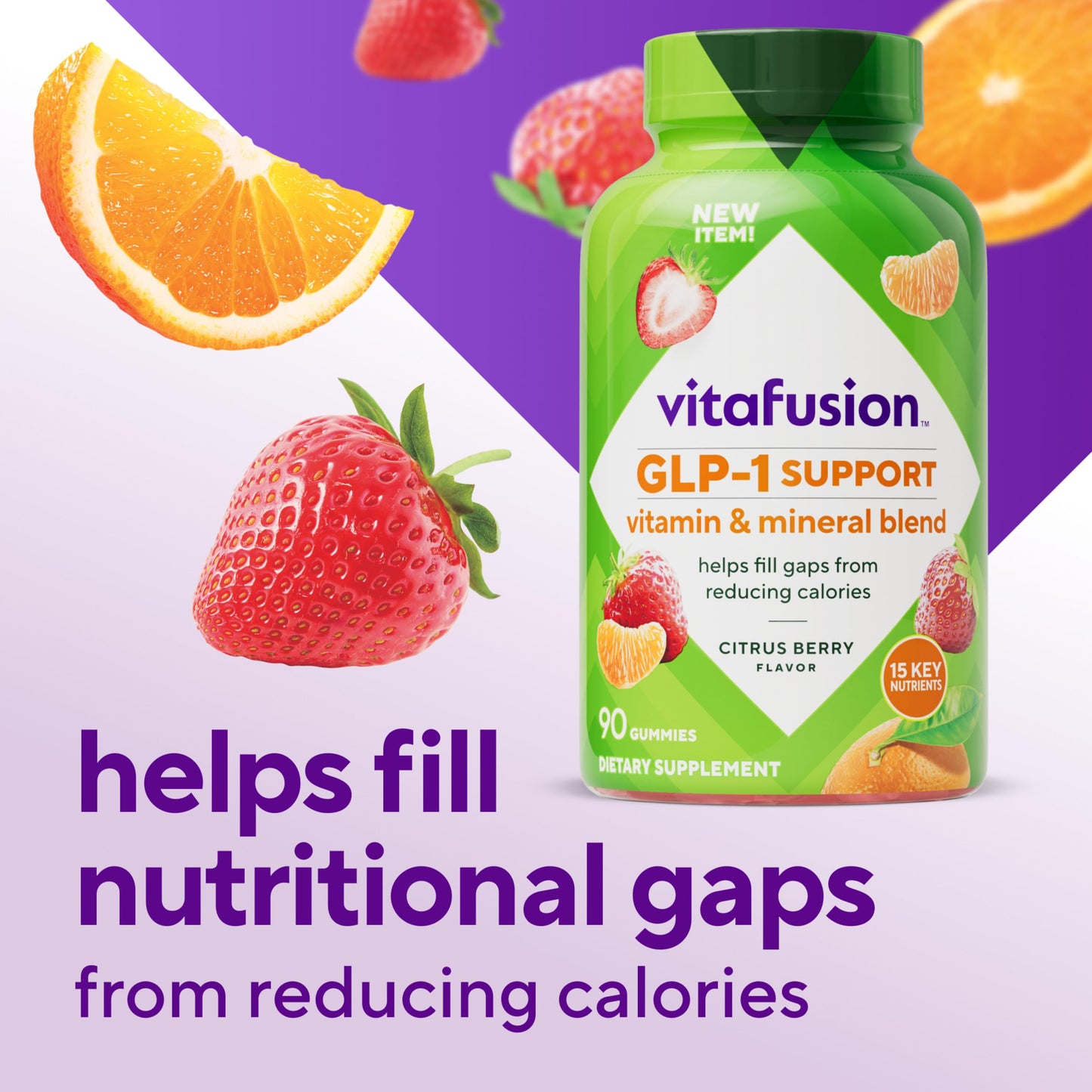 Vitafusion GLP-1 Support Multivitamin Gummy, 90 Count