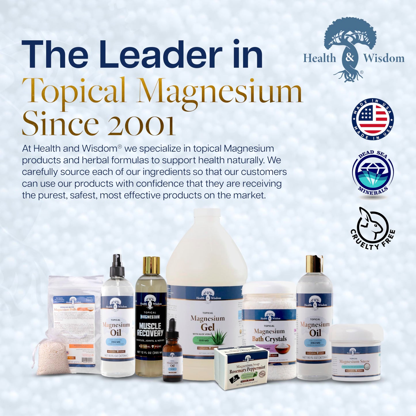 Health and Wisdom Magnesium Prills Powder 16 oz