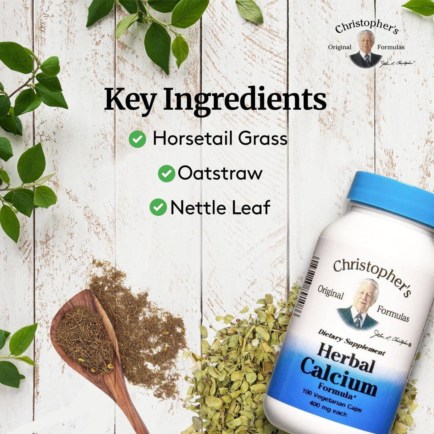 Christopher's Original Formulas Herbal Calcium, Natural Bone Support Capsule 1 Count