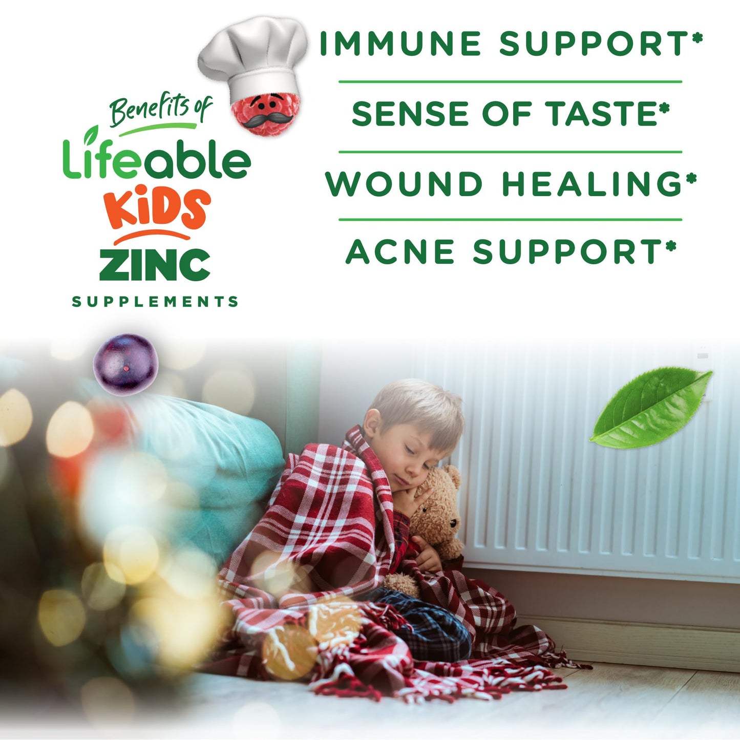 Lifeable Zinc Gummies for Kids 90 Gummies