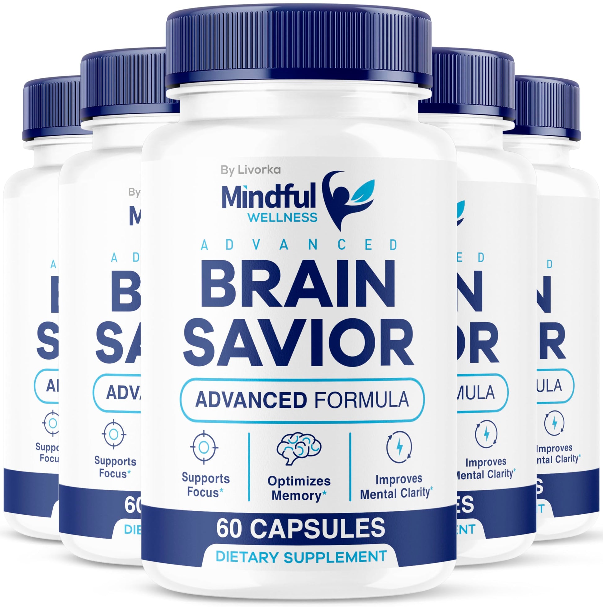 LIVORKA Mindful Wellness Advanced Brain Savior Capsules, 300 Capsules