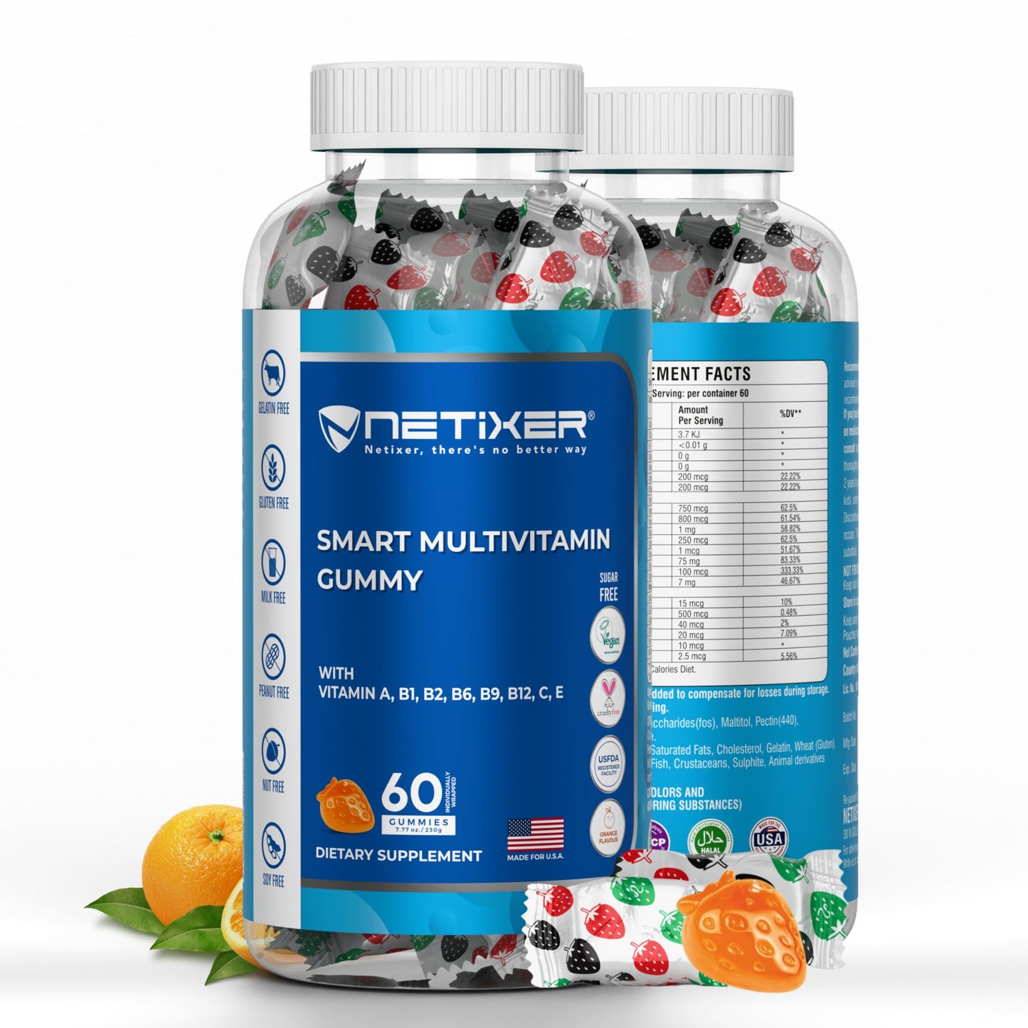 nETiXER Multivitamin Gummies 60-count