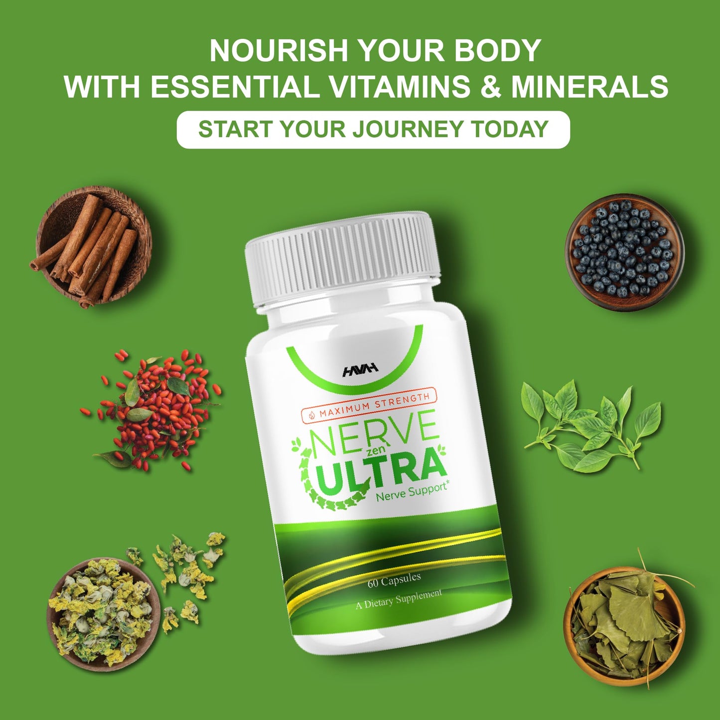Havah Nerve Zen Ultra Capsules Daily Support, 60 Capsules