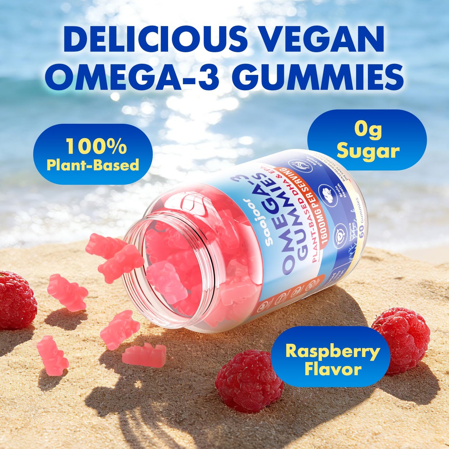 Saajoor Vegan Omega-3 Gummies 2 Pack