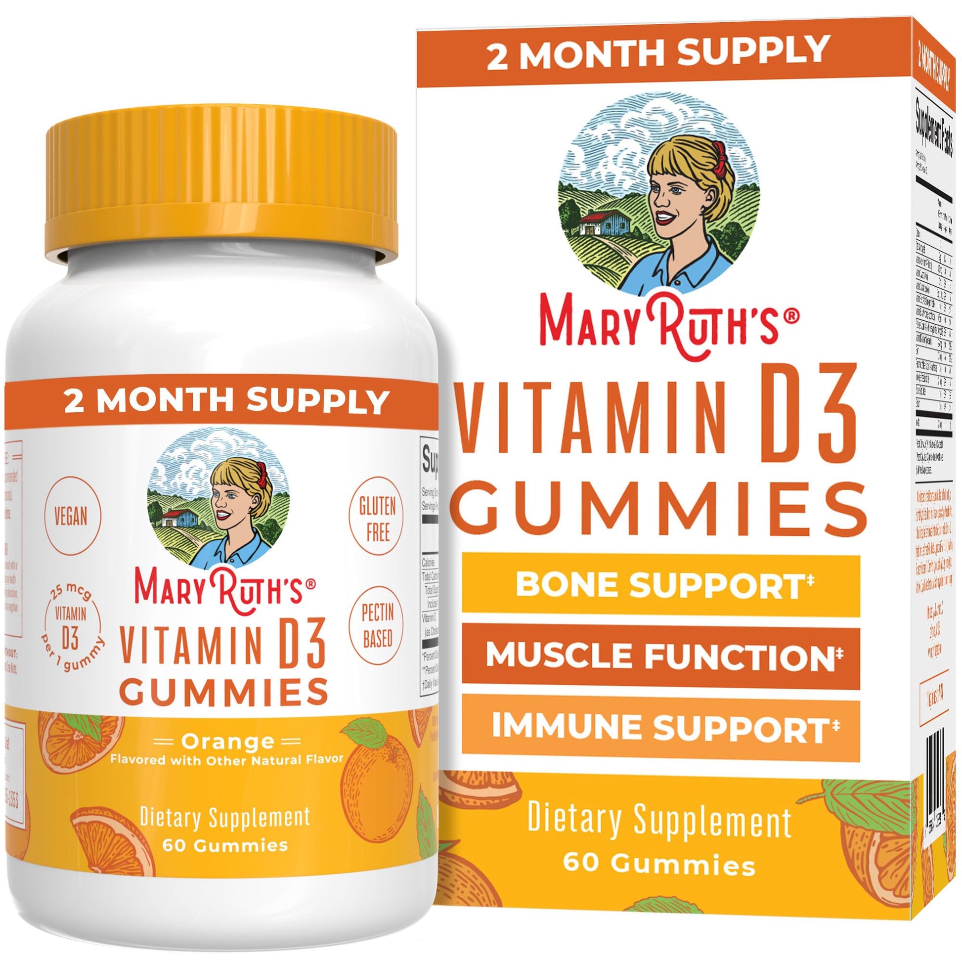 MARYRUTH'S Vitamin D3 Gummies, 60 Gummies