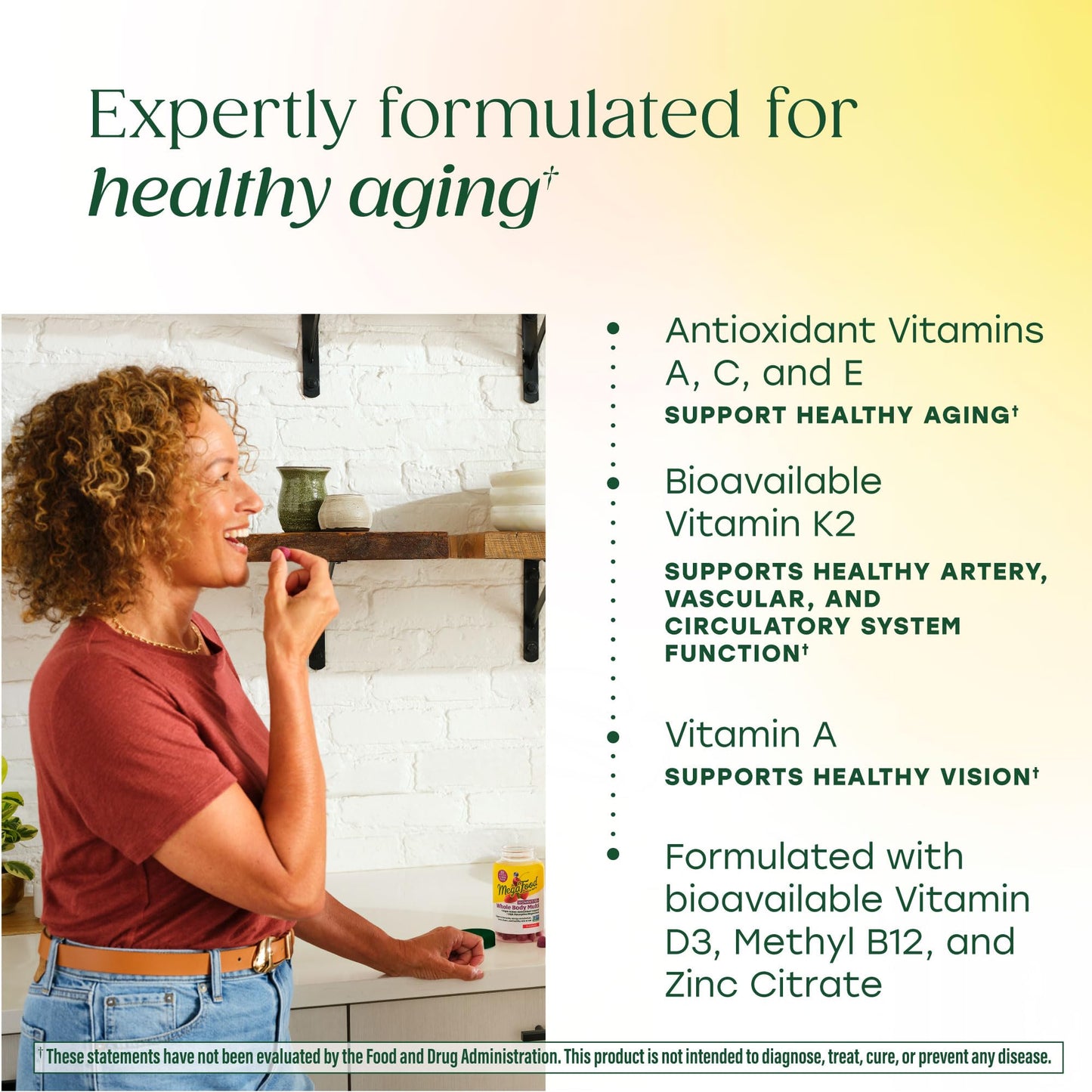 MegaFood Whole Body Gummies Multivitamin for Women 55+ 90 Gummies