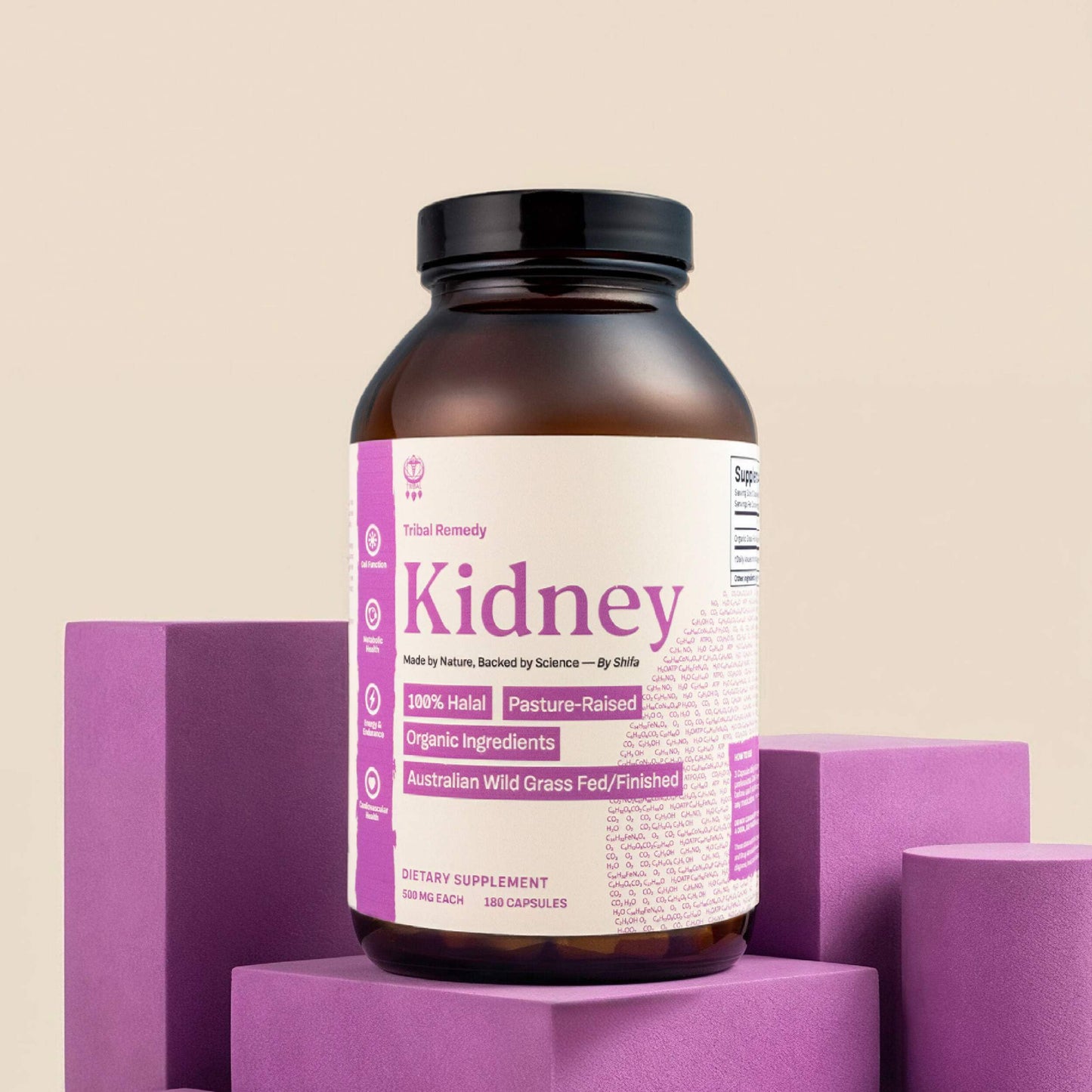Tribal Remedy Pure Australian Beef Kidney Supplement Capsules 90 Count