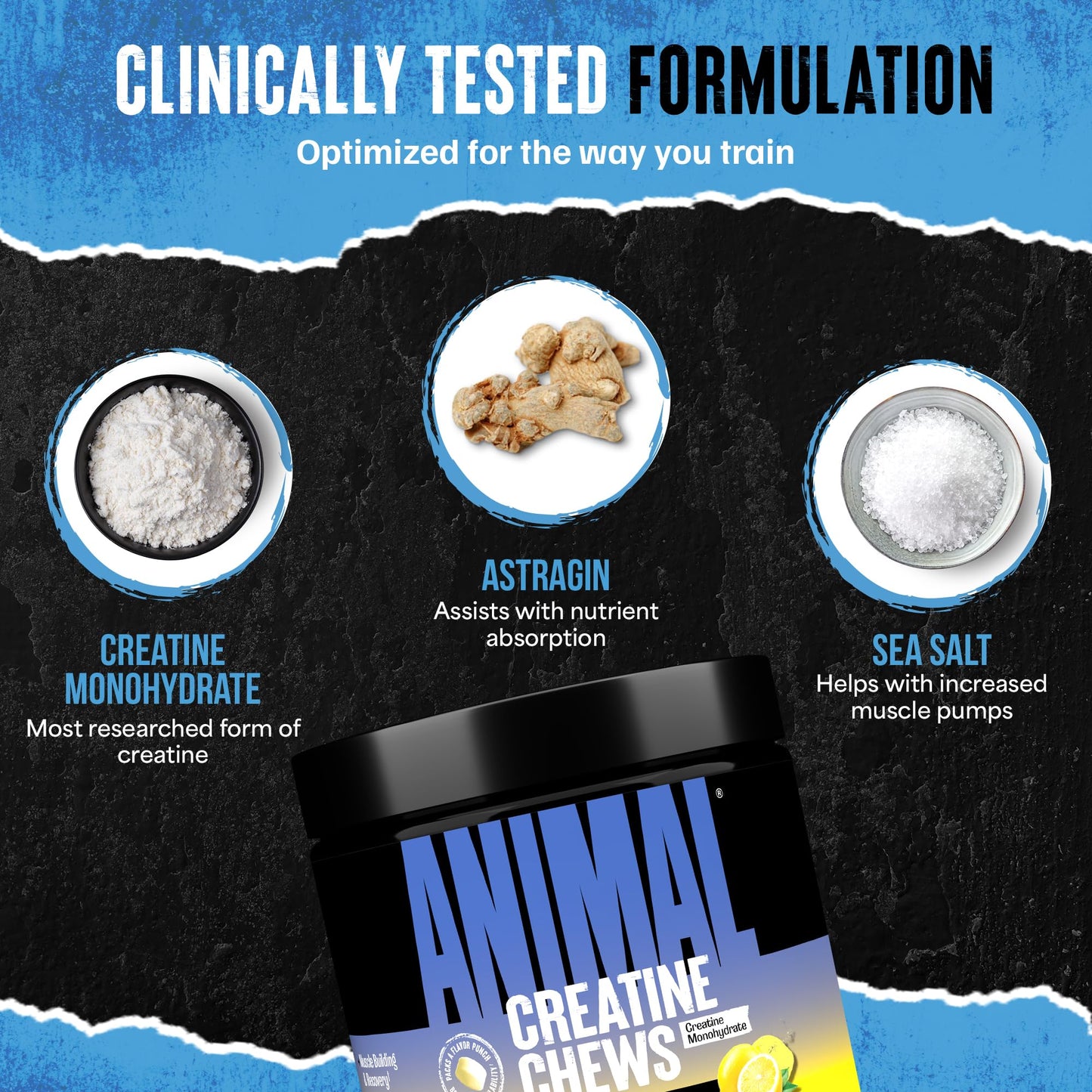 Animal Creatine Chews Tablets, Chewable, 120 Count