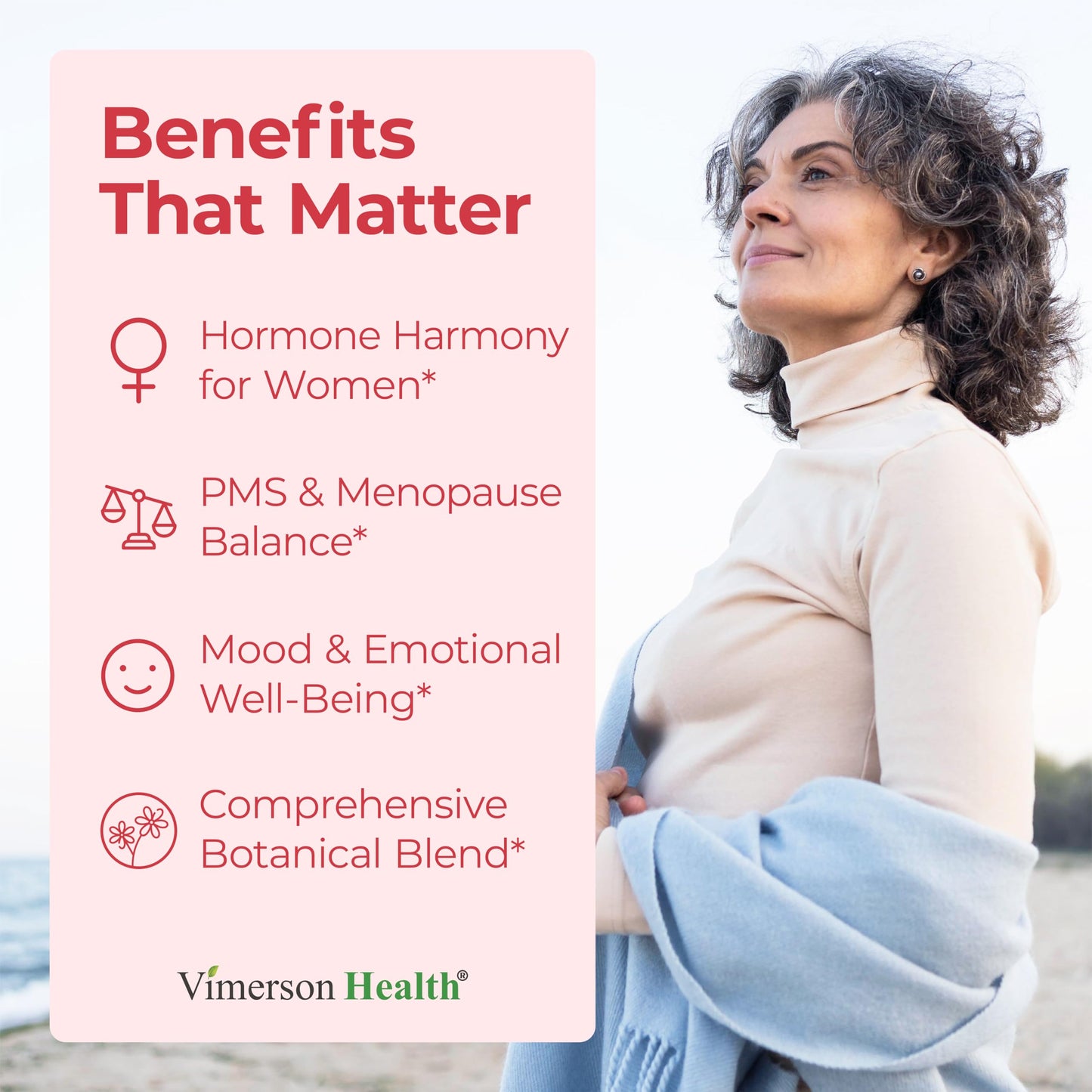 Vimerson Health Hormone Harmony for Women with Black Cohosh, Dong Quai & Red Clover – Natural Hormone Balance For Women of All Ages – Supports PMS, Menopause & Mood – Women’s Hormone Balance Supplement 60 Capsules