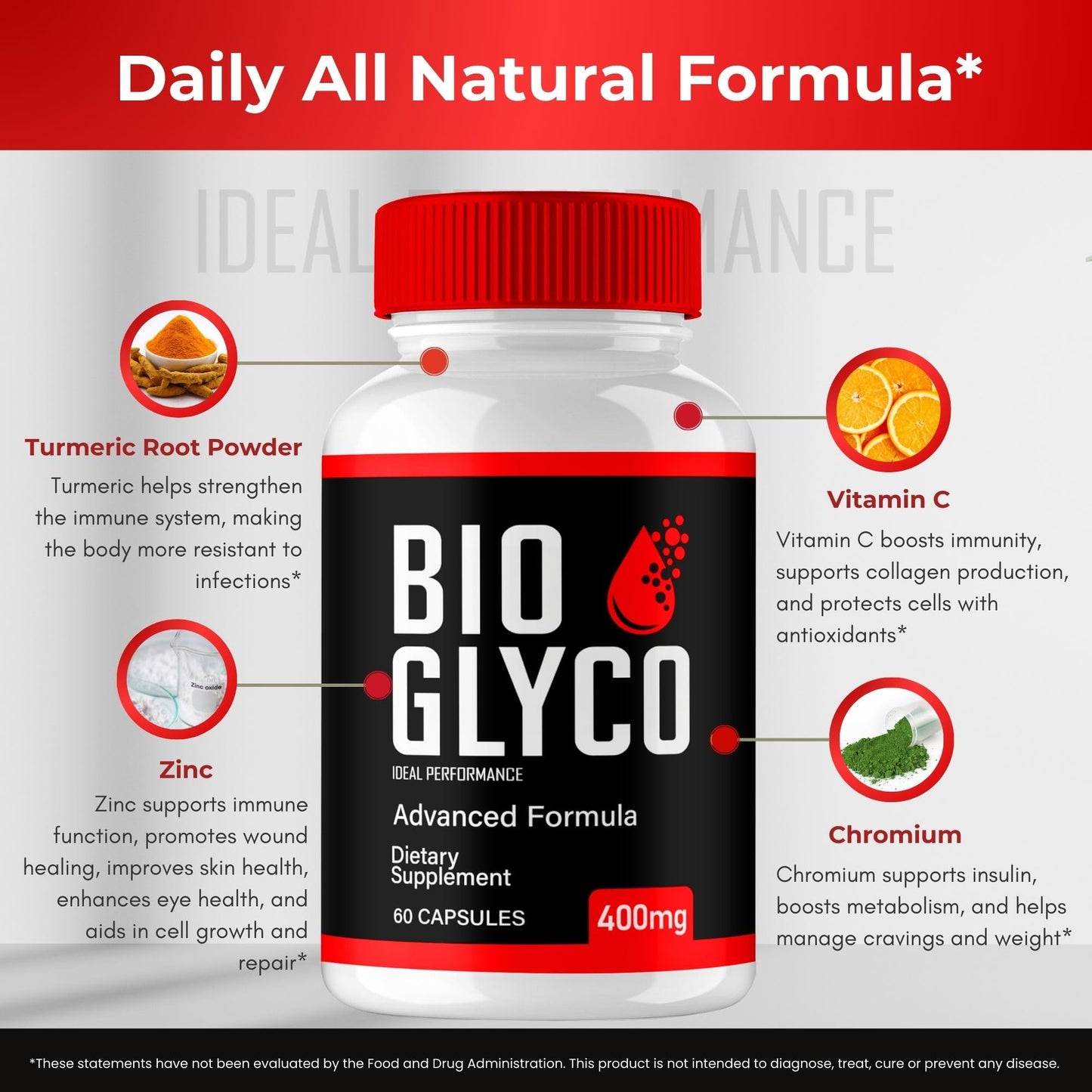 IDEAL PERFORMANCE Bio Glyco Advanced Blood Formula Capsules 60 Capsules