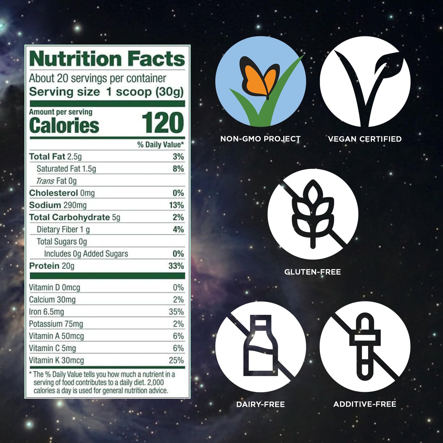 Vega Premium Protein + Supergreens Vanilla Protein Powder, 21.7 oz