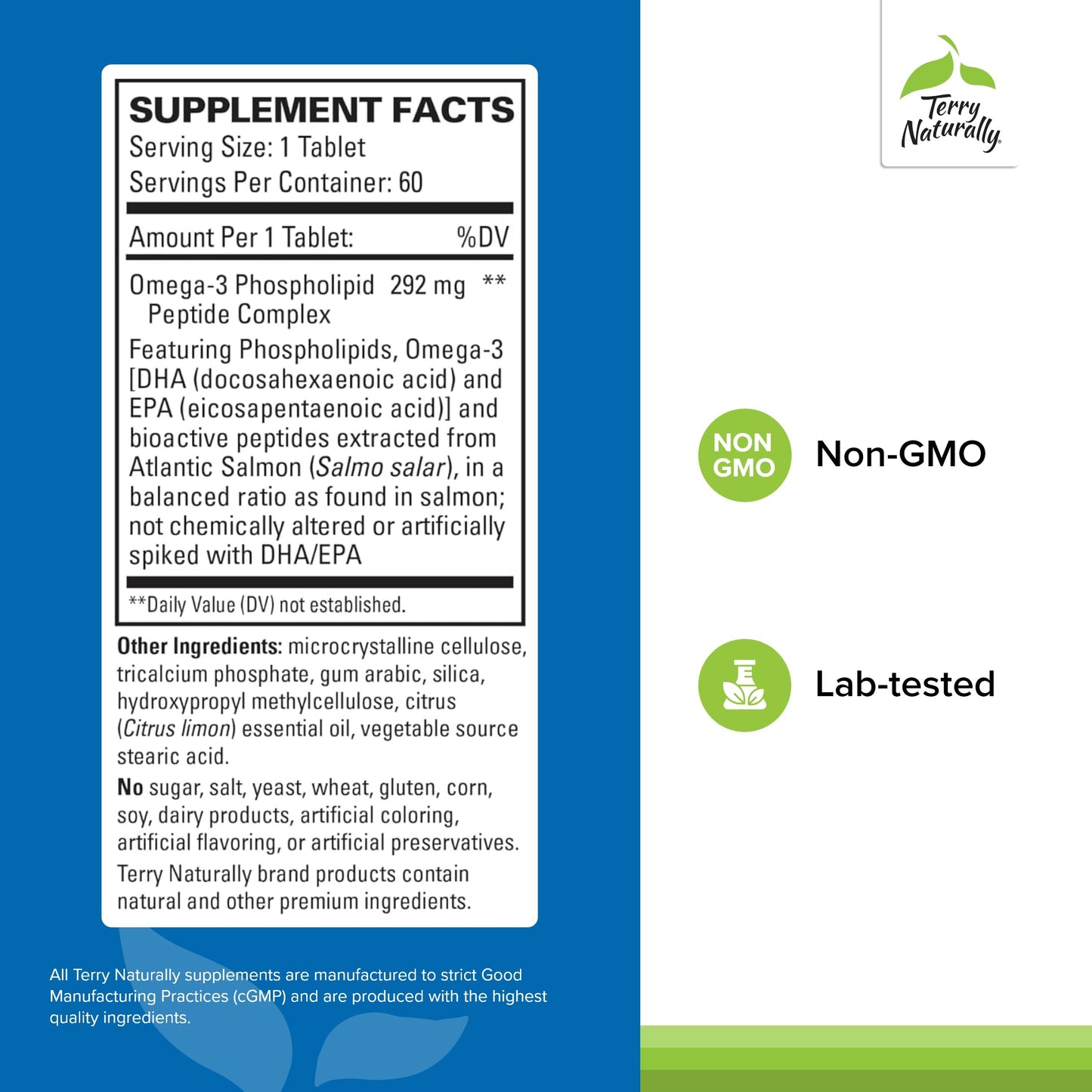 Terry Naturally Vectomega Omega-3 Tablets, 60 Count