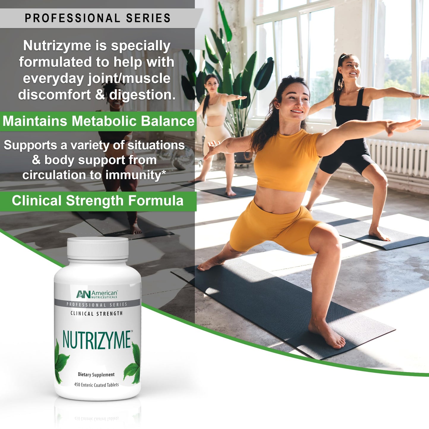 American Nutriceuticals Nutrizyme Proteolytic Enzyme Complex Tablets, 120 Count