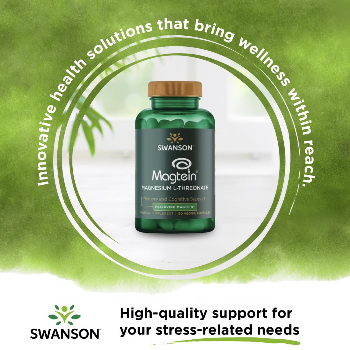Swanson Magnesium L-Threonate Brain and Cognitive Health Supplement, 360 Capsules