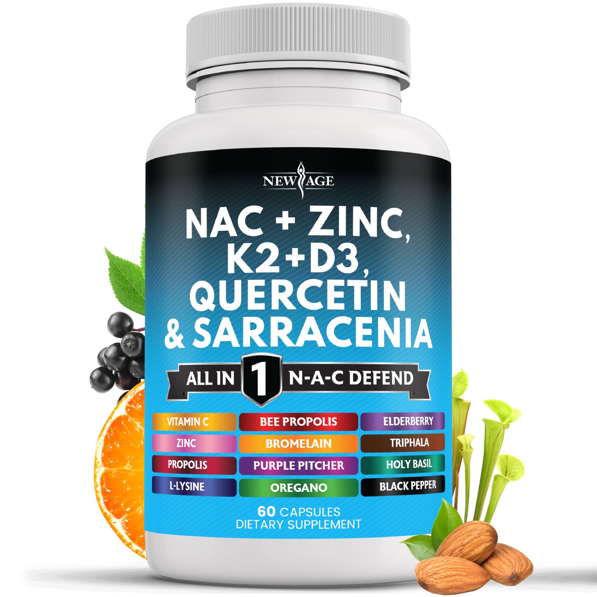 NEW AGE N-Acetyl Cysteine Capsule, 60 Count