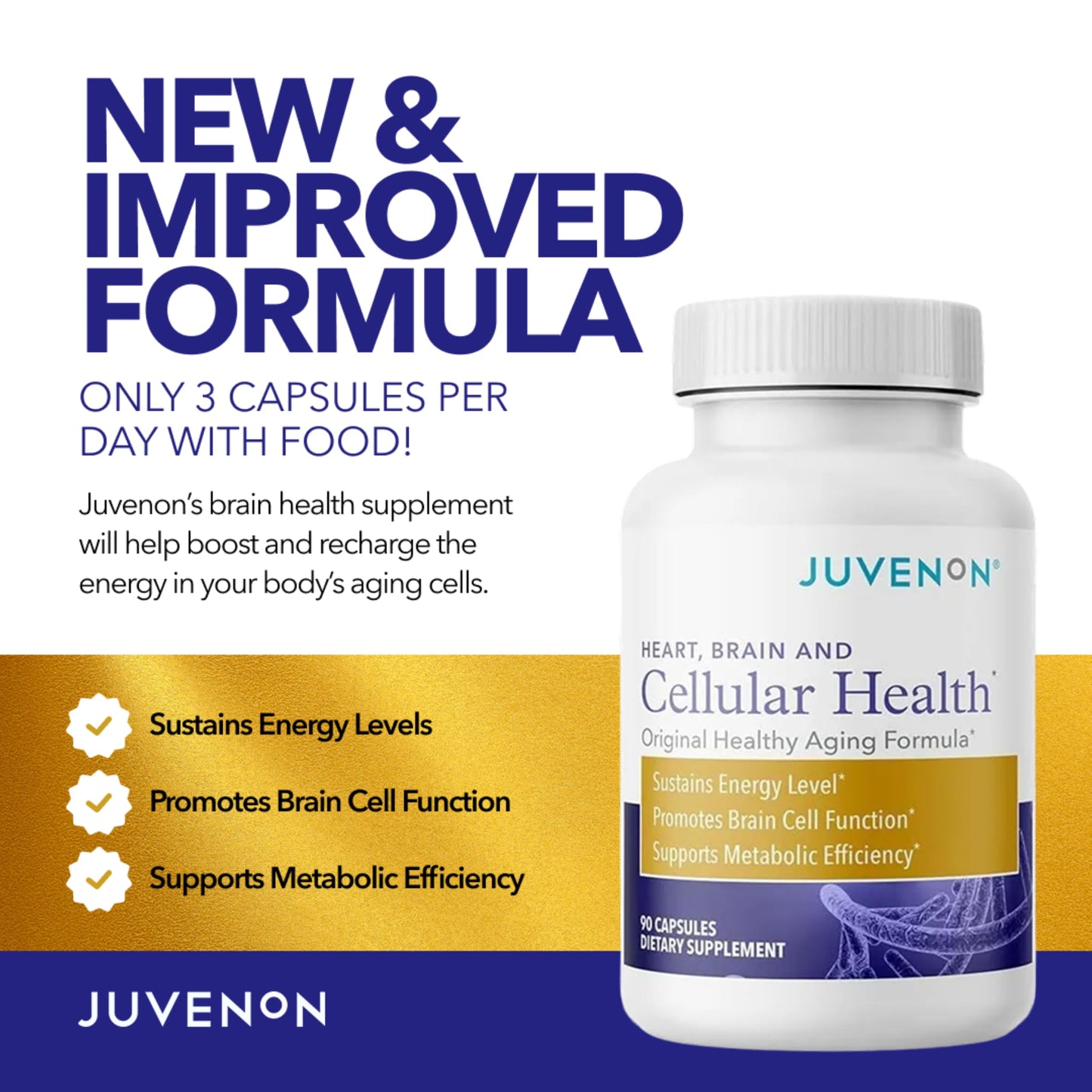 Juvenon Cellular Health Acetyl L-Carnitine + Alpha Lipoic Acid Capsules, 90 Count
