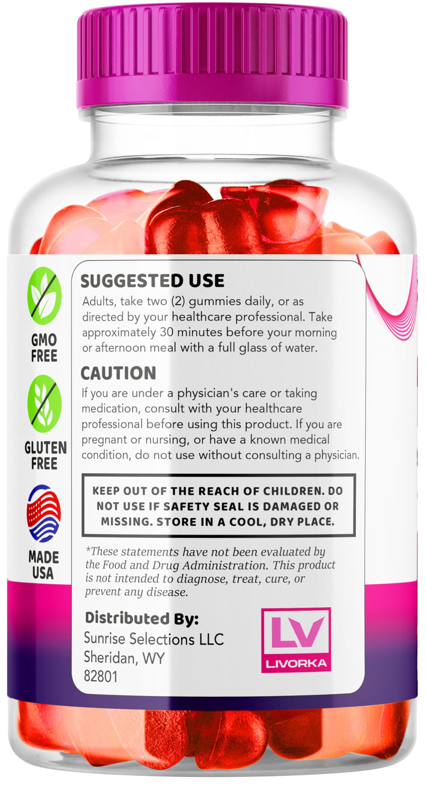 LIVORKA Ripped Results Keto Gummies, 300 Gummies