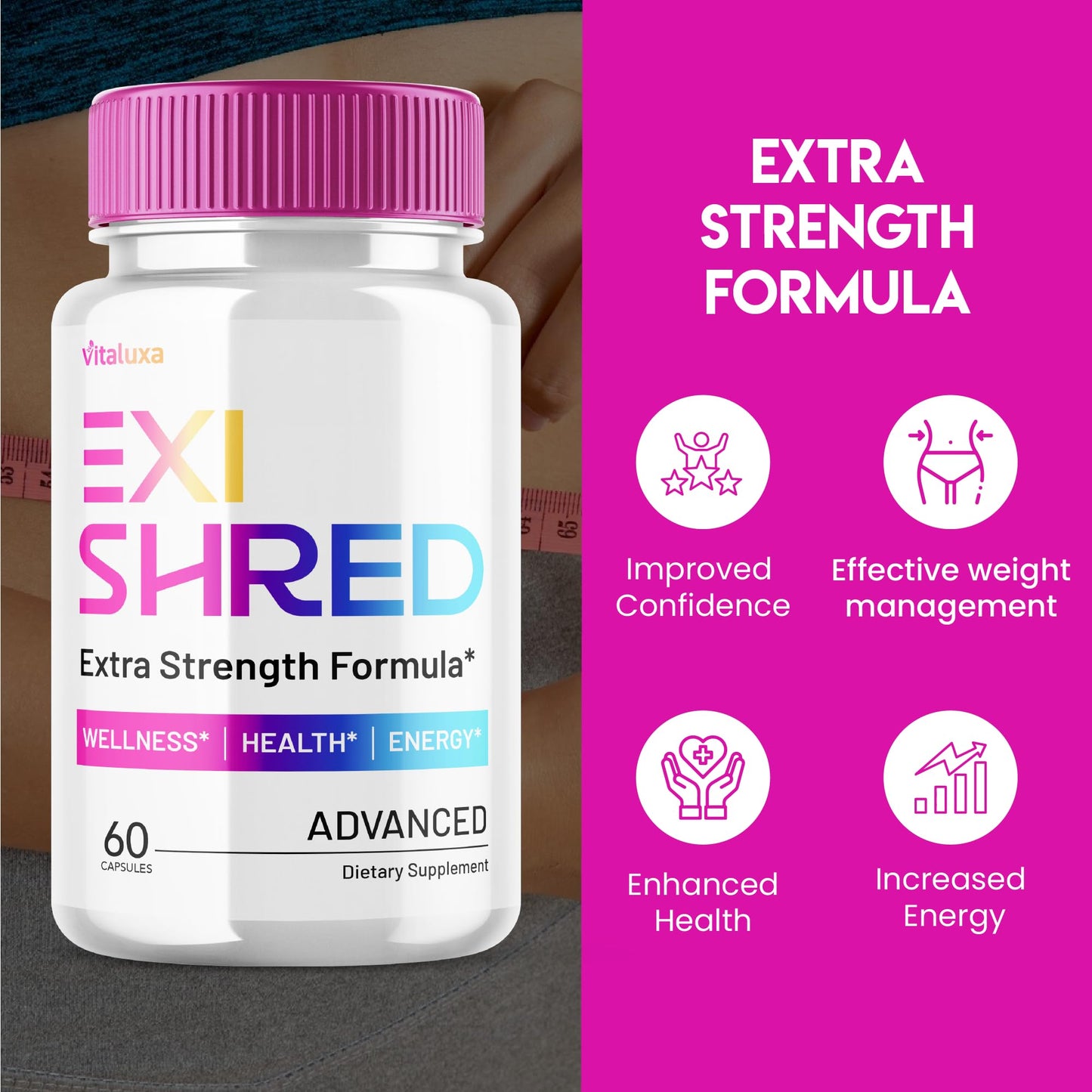 Vitaluxa Exishred Capsules 300 Capsules