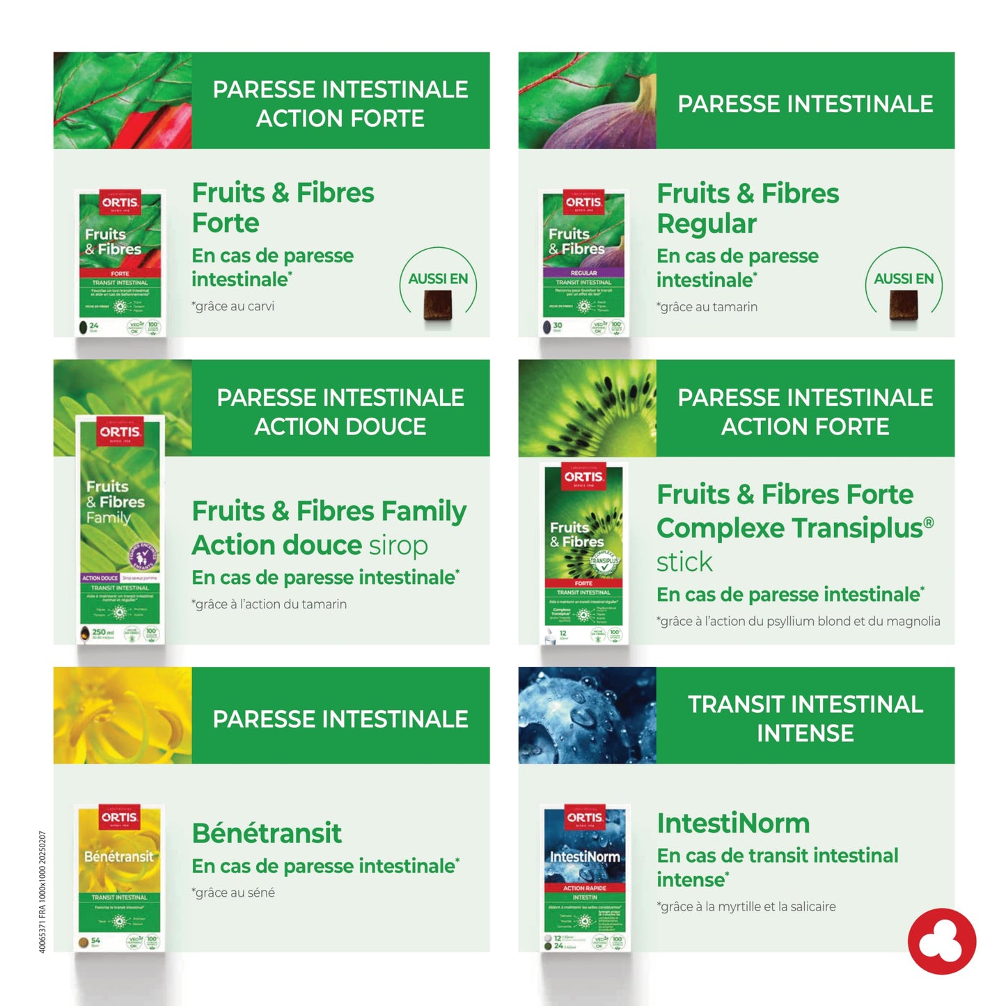 Ortis Fruits & Fibres Regular 24 Capsules