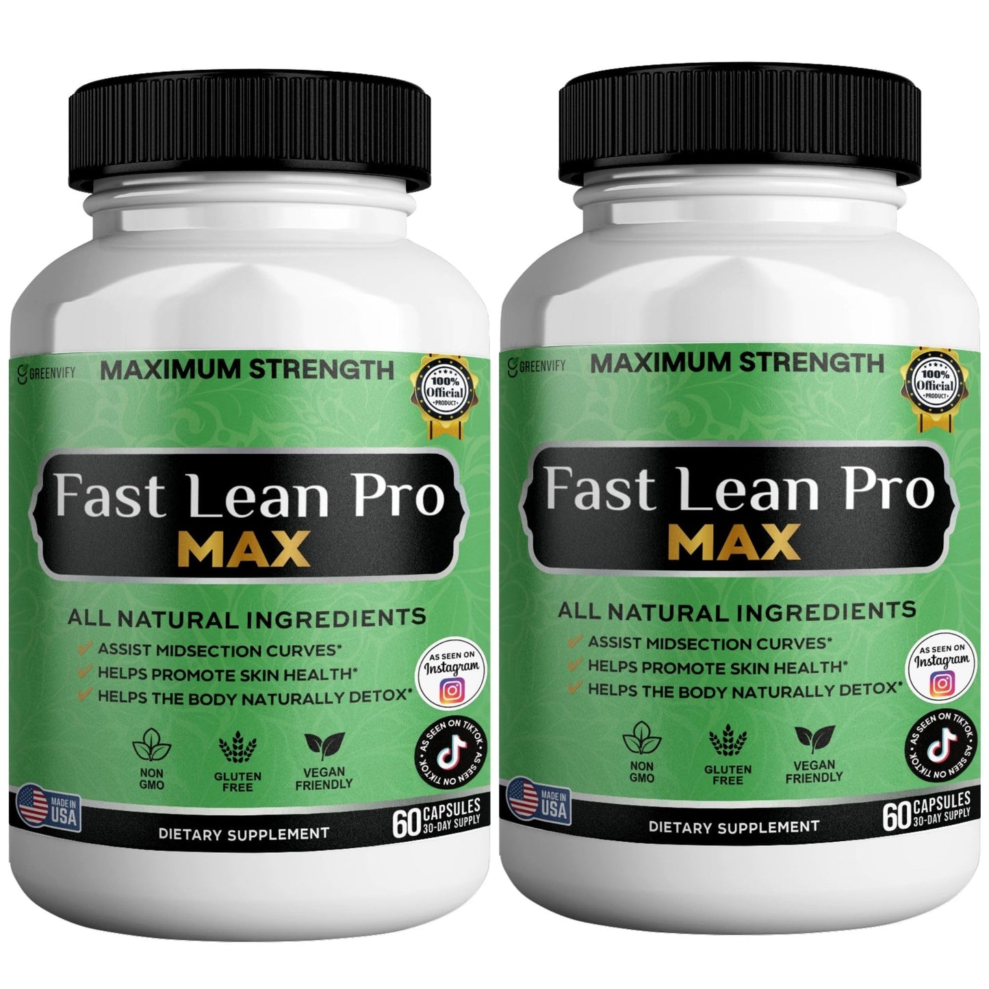 GREENVIFY Fast Lean Pro Max Natural Dietary Supplement Capsules 60 Capsules