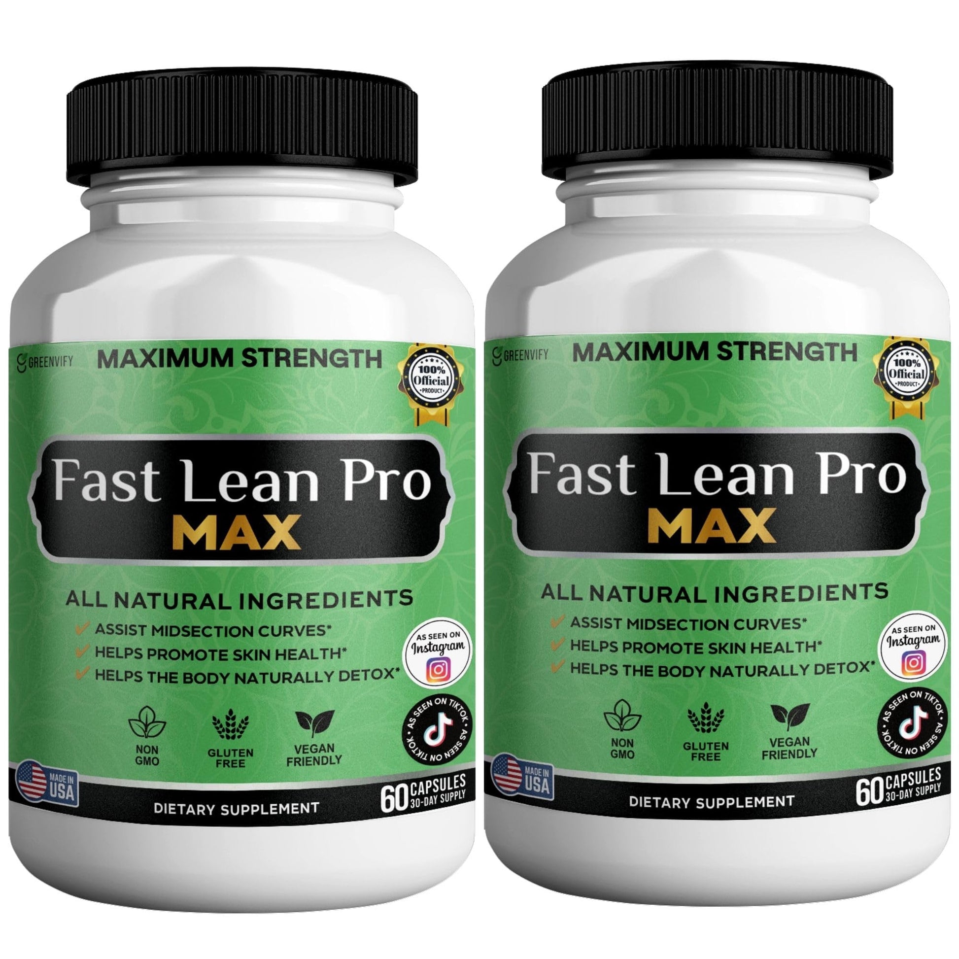 GREENVIFY Fast Lean Pro Max Natural Dietary Supplement Capsules 60 Capsules