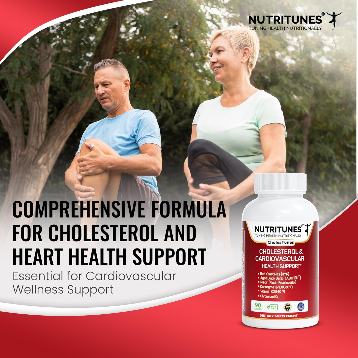 Nutritunes CholesTunes Cholesterol Support Supplement 90 Capsules