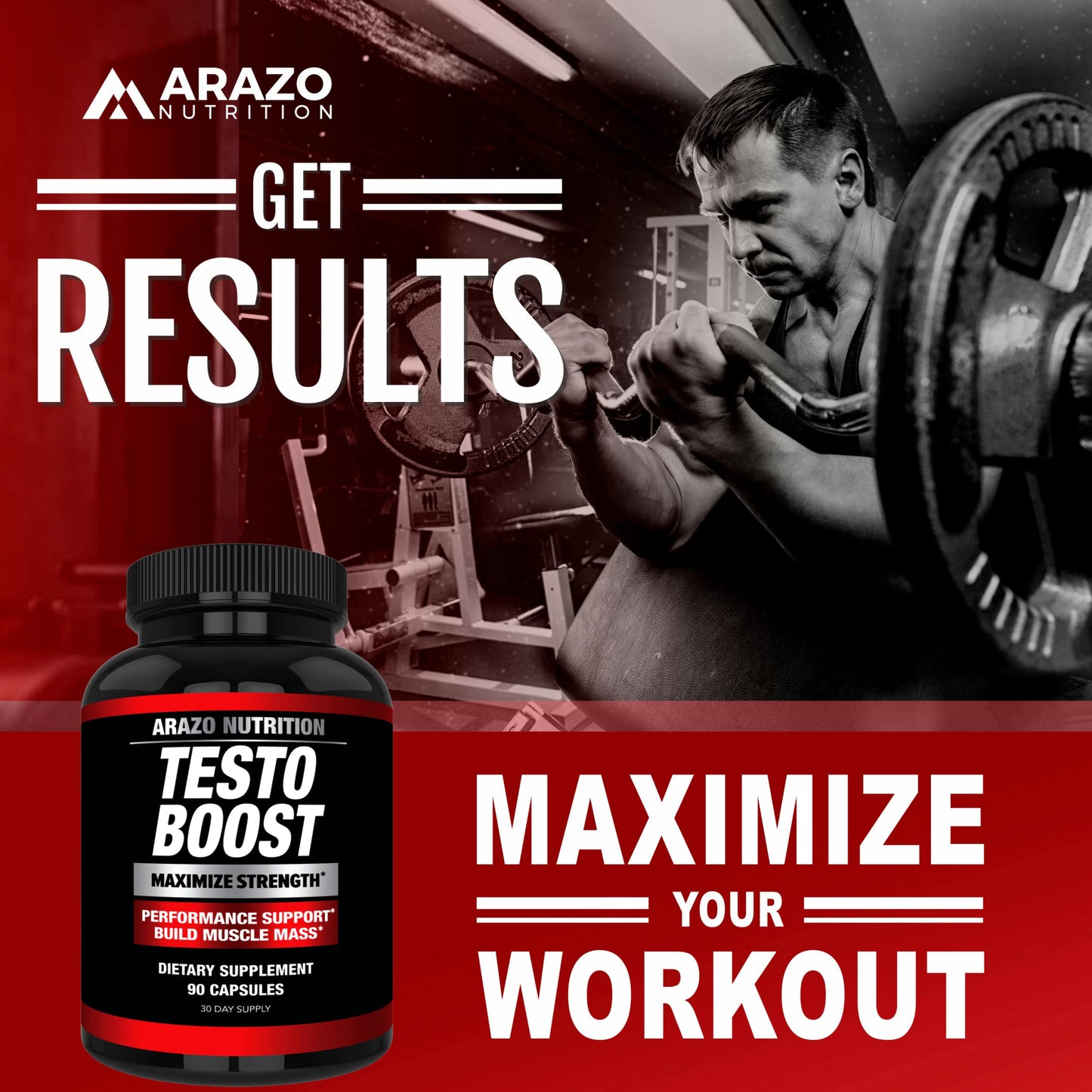 Arazo Nutrition TestoBoost Test Booster Supplement Capsule 90 Count