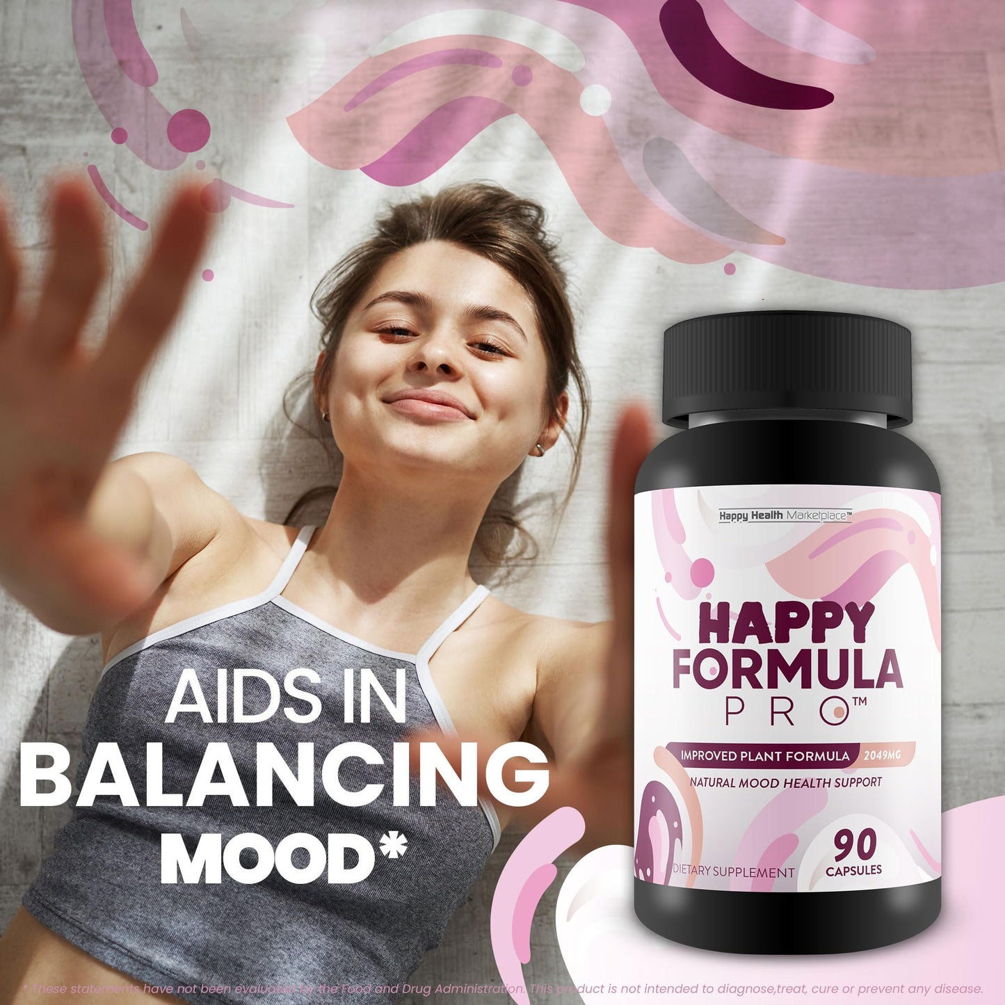 Happy Health Marketplace Happy Formula Pro Vitamin D Mood Support Supplement Capsule 90 Capsules