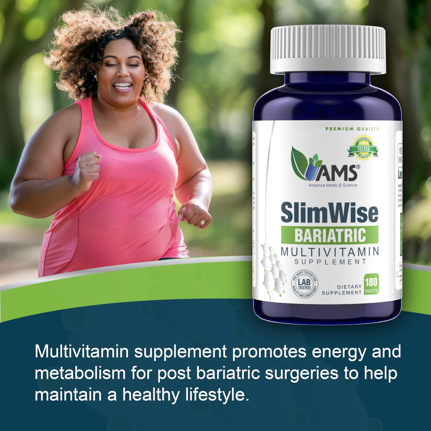 America Medic & Science SlimWise Bariatric Multivitamin Tablet 180 Count