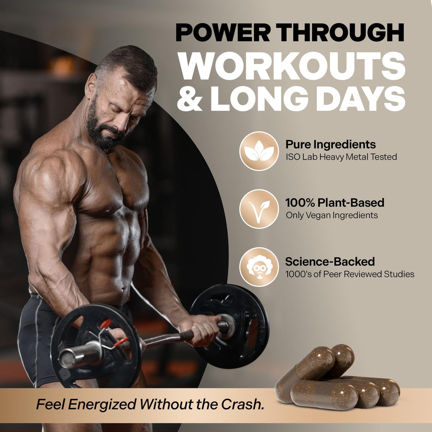 Essencraft Atlas X Testosterone Supplement for Men – 10-in-1 Natural Testosterone Booster & Muscle Booster w/Shilajit, Zinc, Tongkat Ali, & More, 120 Capsules