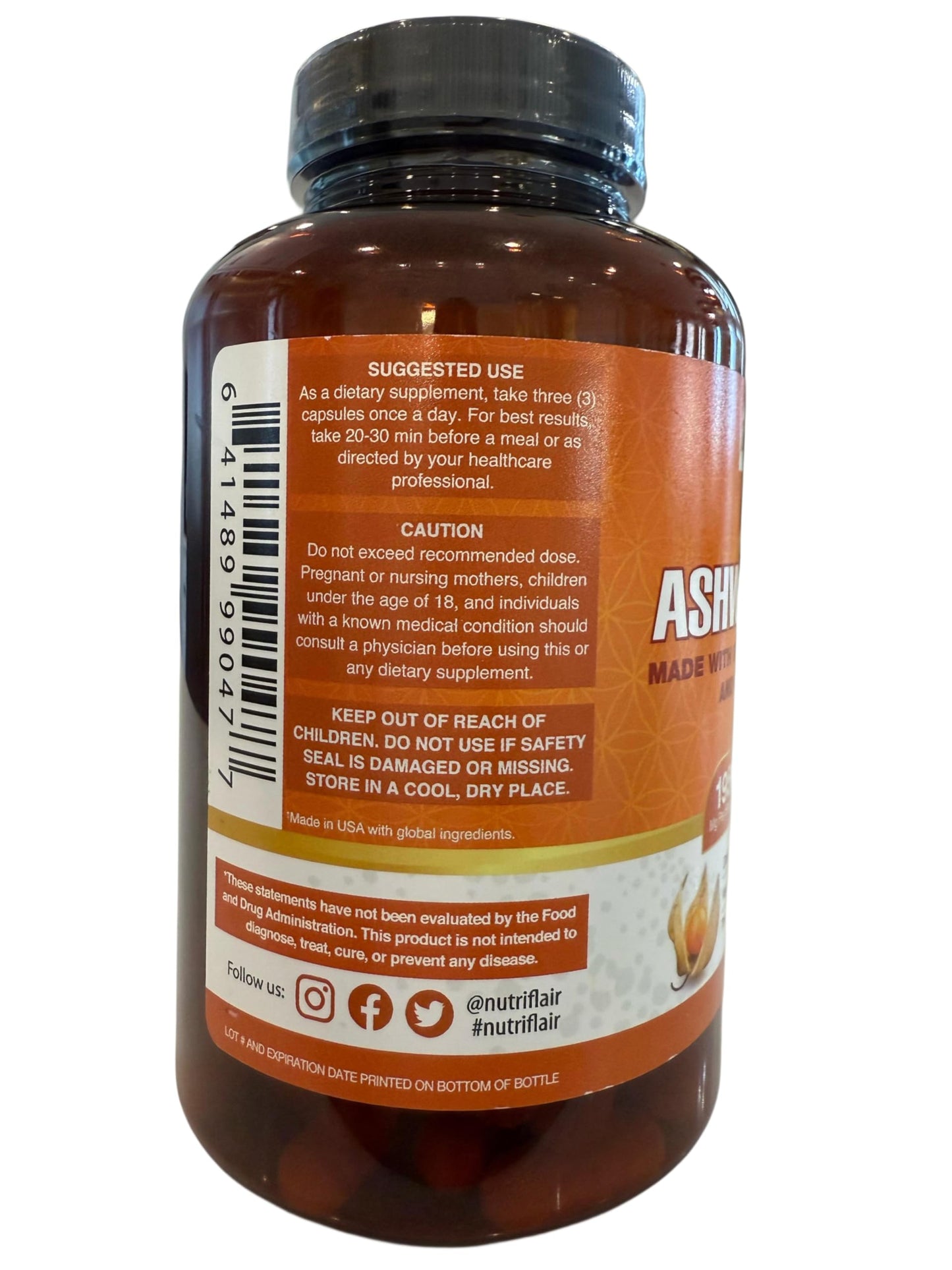 NutriFlair Ashwagandha Root Extract Capsule, 180 Count