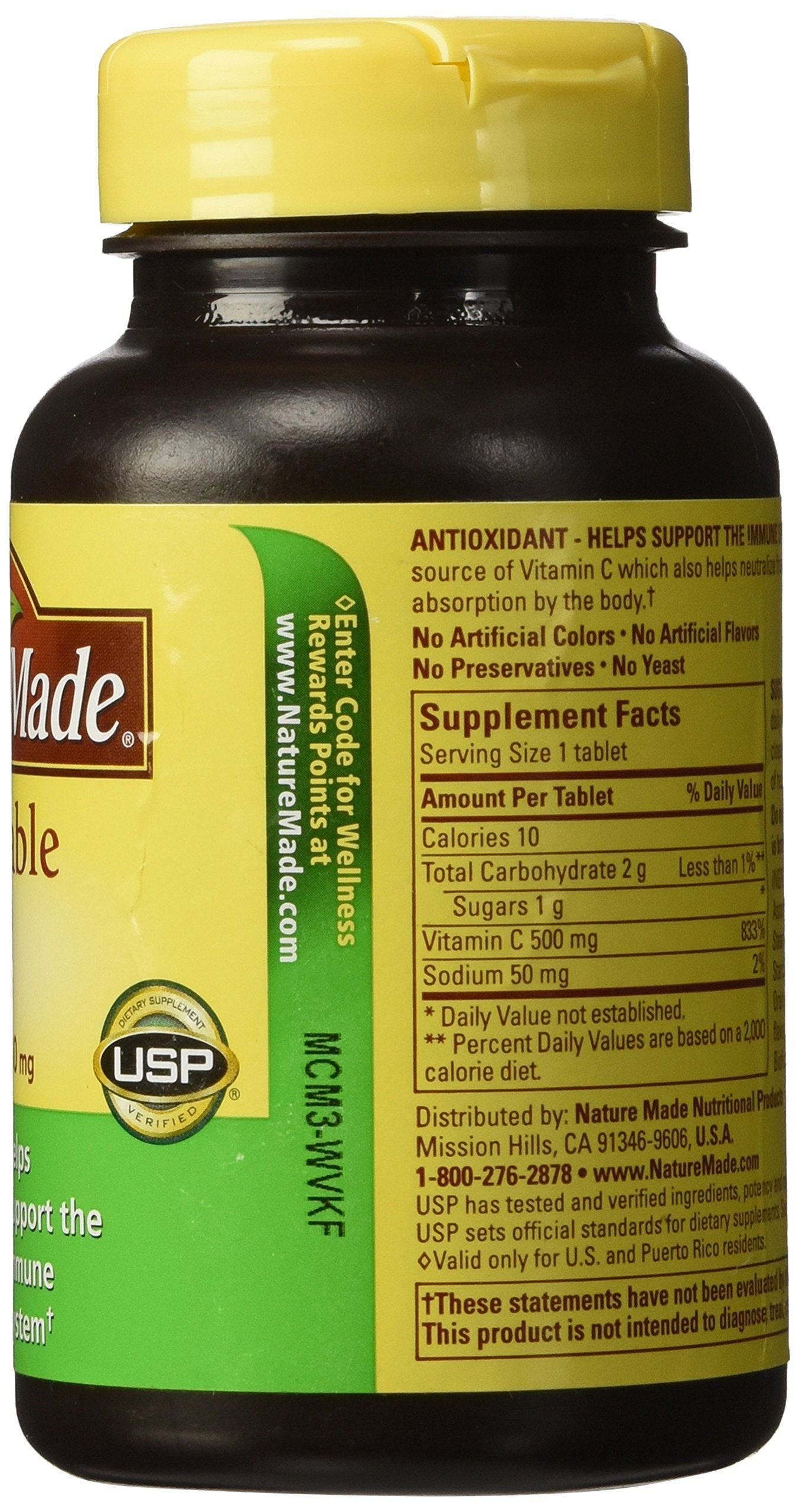 Nature Made Vitamin C 500mg Tablet 250 Count