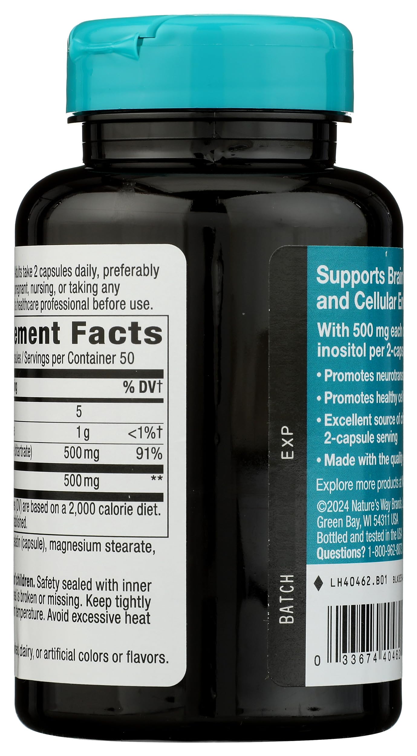 Nature's Way Choline & Inositol Capsules, 100 Count