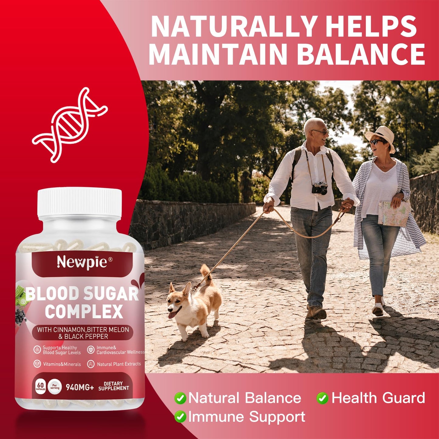 HOWEEJET Blood Sugar Complex Supplement Capsule, 60 Capsules