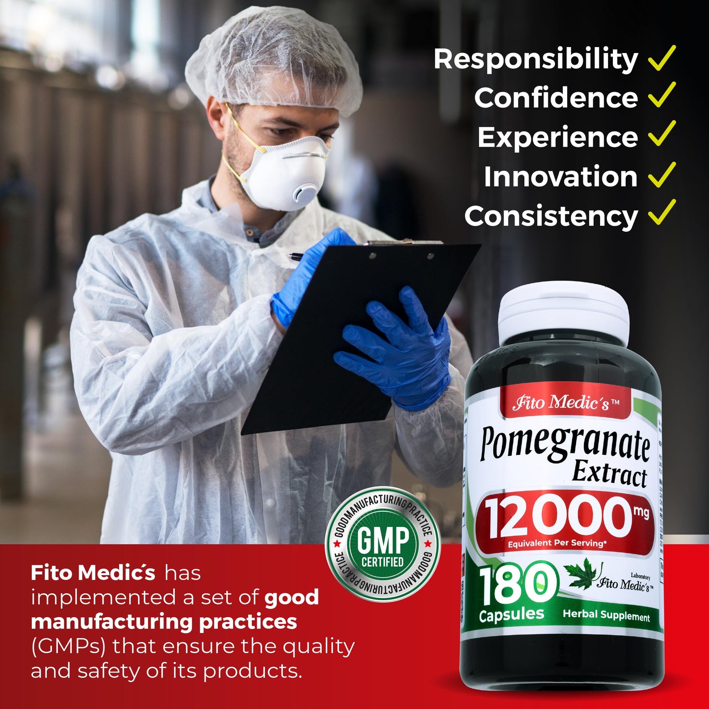 FITO MEDIC'S Pomegranate Extract Supplement Capsule 1 Count