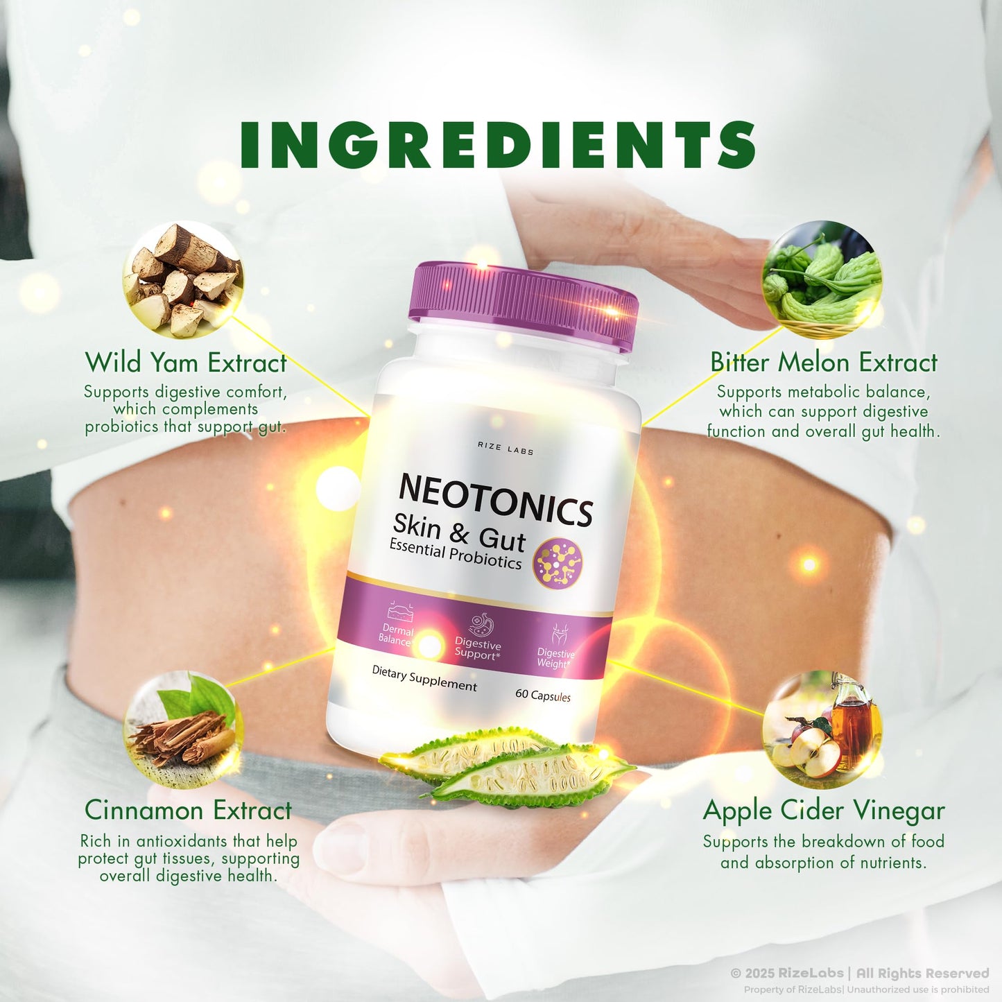 Rize Labs Neotonics Skin & Gut Capsule 180 Capsules