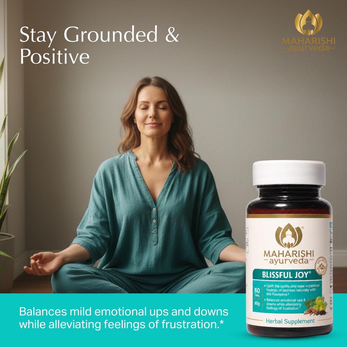 Maharishi Ayurveda Blissful Joy 1000 mg Tablet, 60 Tablets