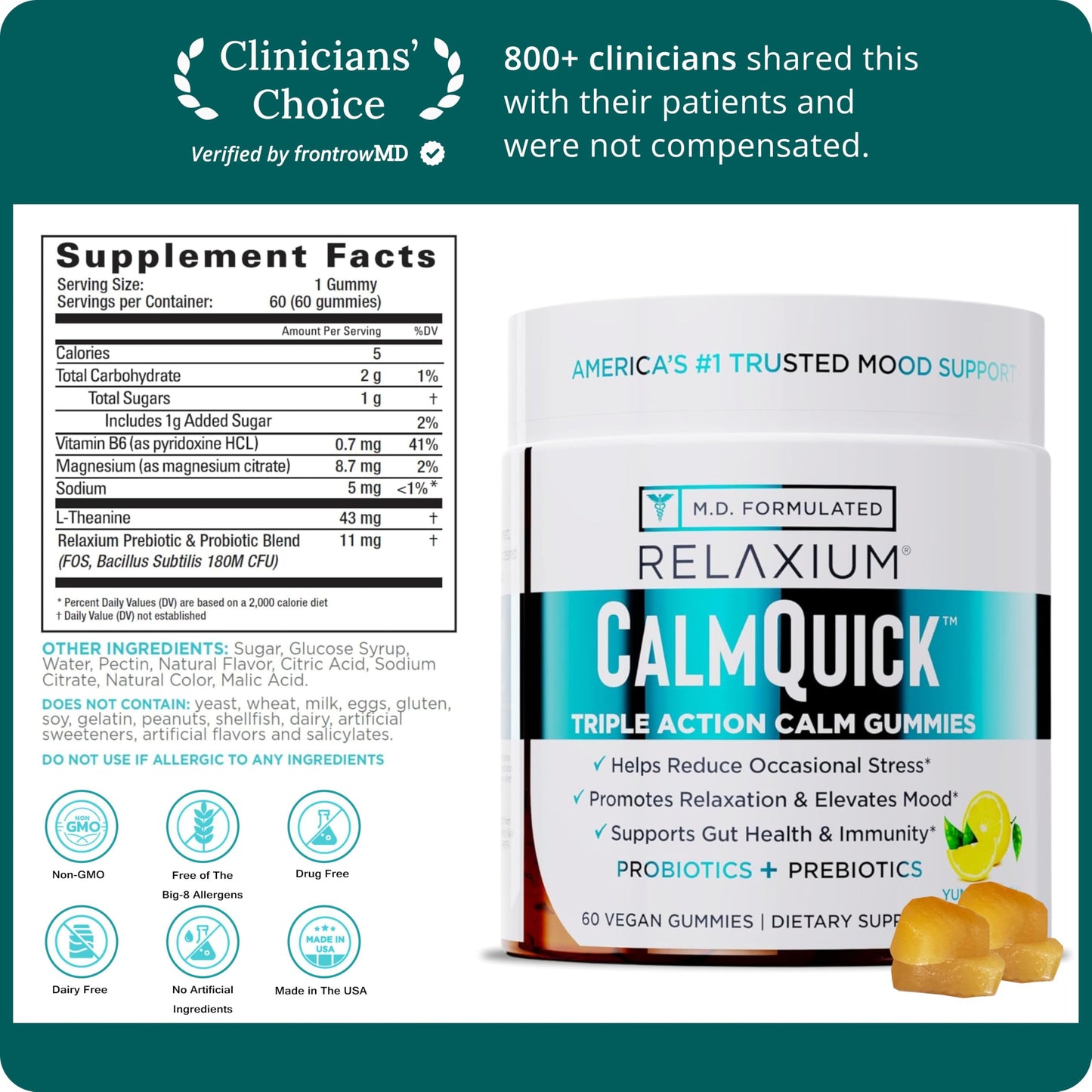 Relaxium Calm Gummies, 60 Gummies