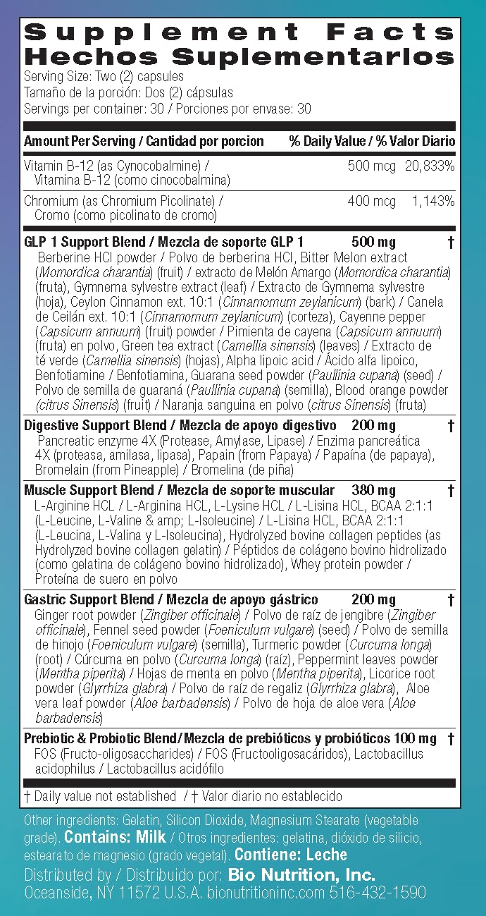 Bio Nutrition GLP-1 Wellness Support 60 Capsules