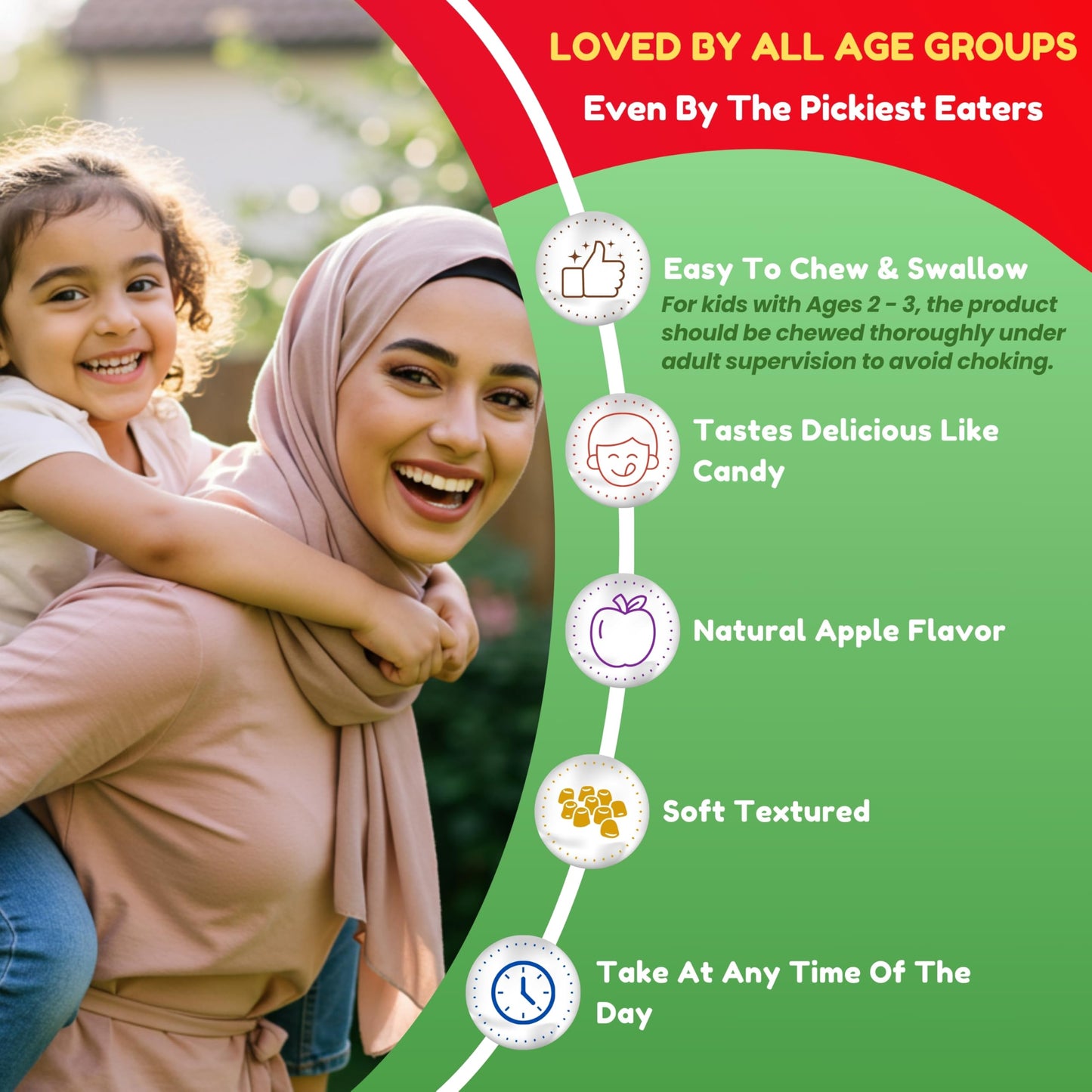 SHIFAA NUTRITION Halal Apple Cider Vinegar Gummies, 60 Count