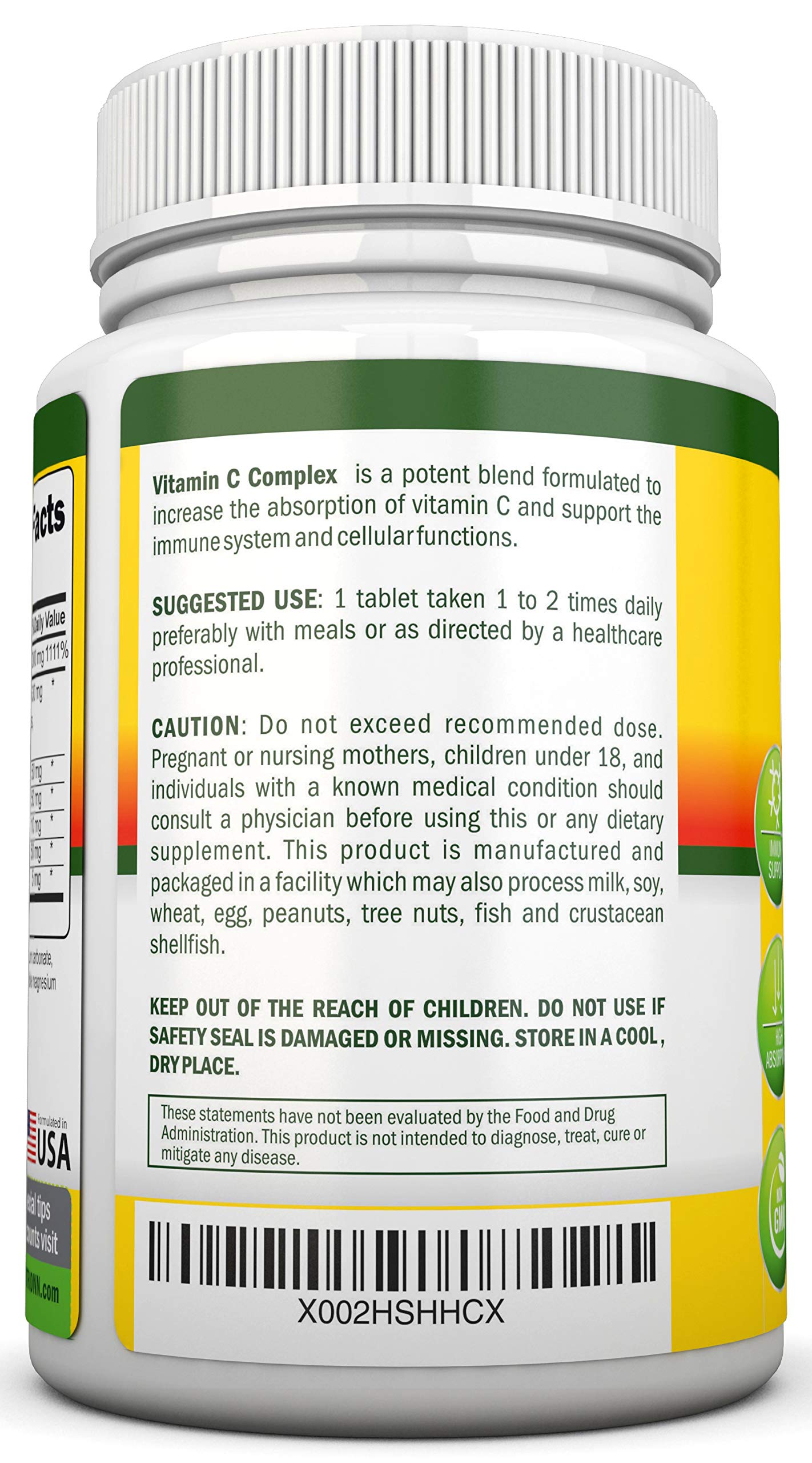 NutriONN Super Vitamin C Complex 1695mg 180 Tablets