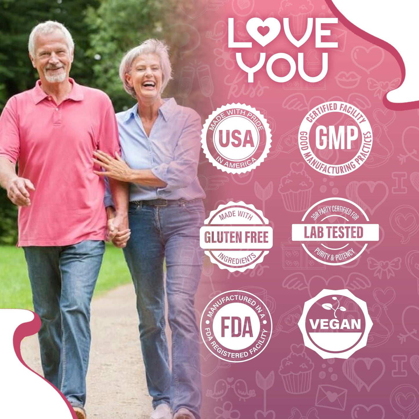 Love You Berberine Complex with Ceylon Cinnamon, Organic ACV with The Mother, Gymnema, Ginger & Chromium | 2,356 mg Eq. per Serving | 120 Vegan Capsules