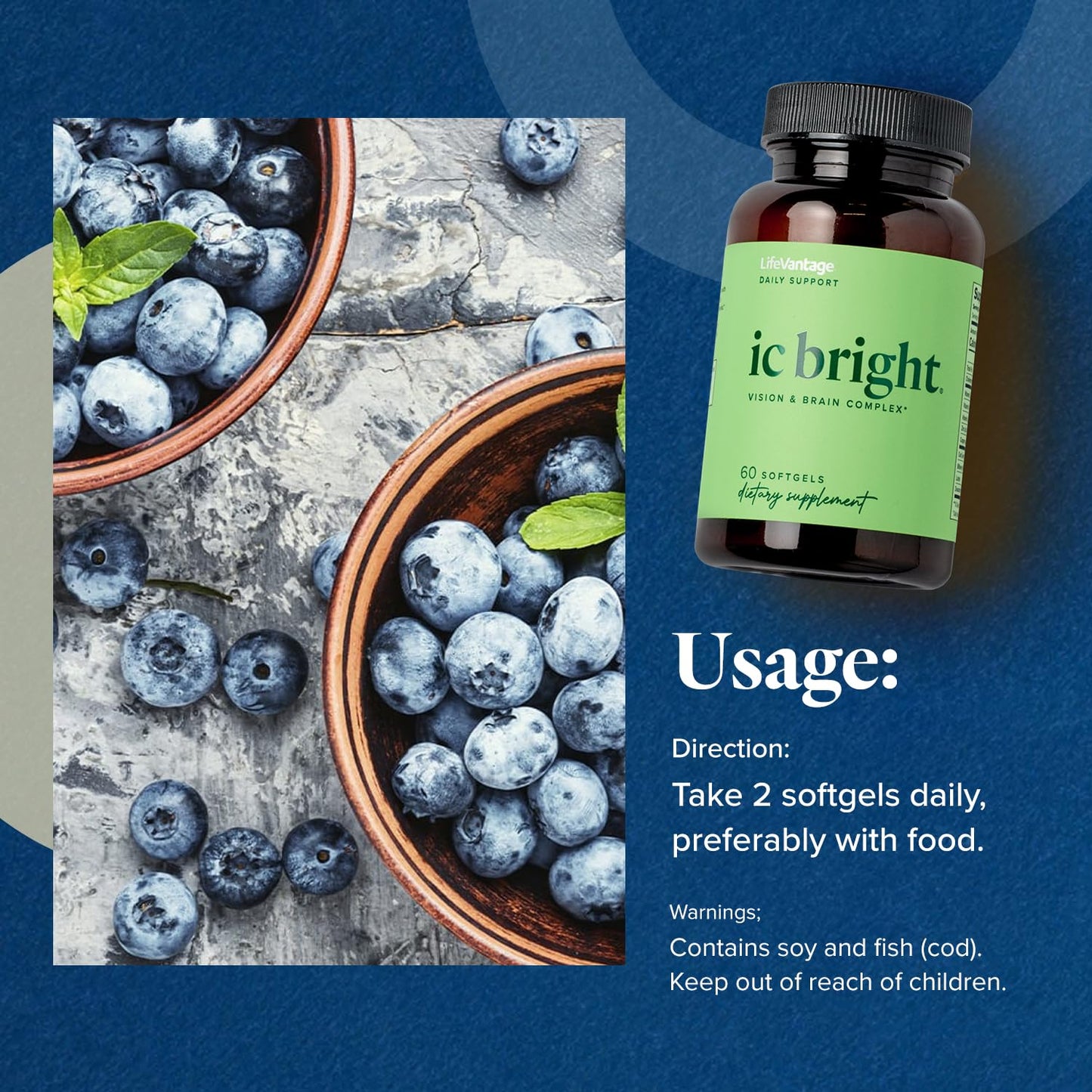 LifeVantage IC Bright Softgels 60 Count