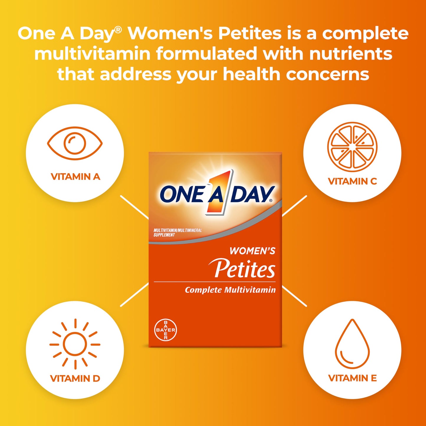 ONE A DAY Women’s Petites Multivitamin Tablets, 160 Count