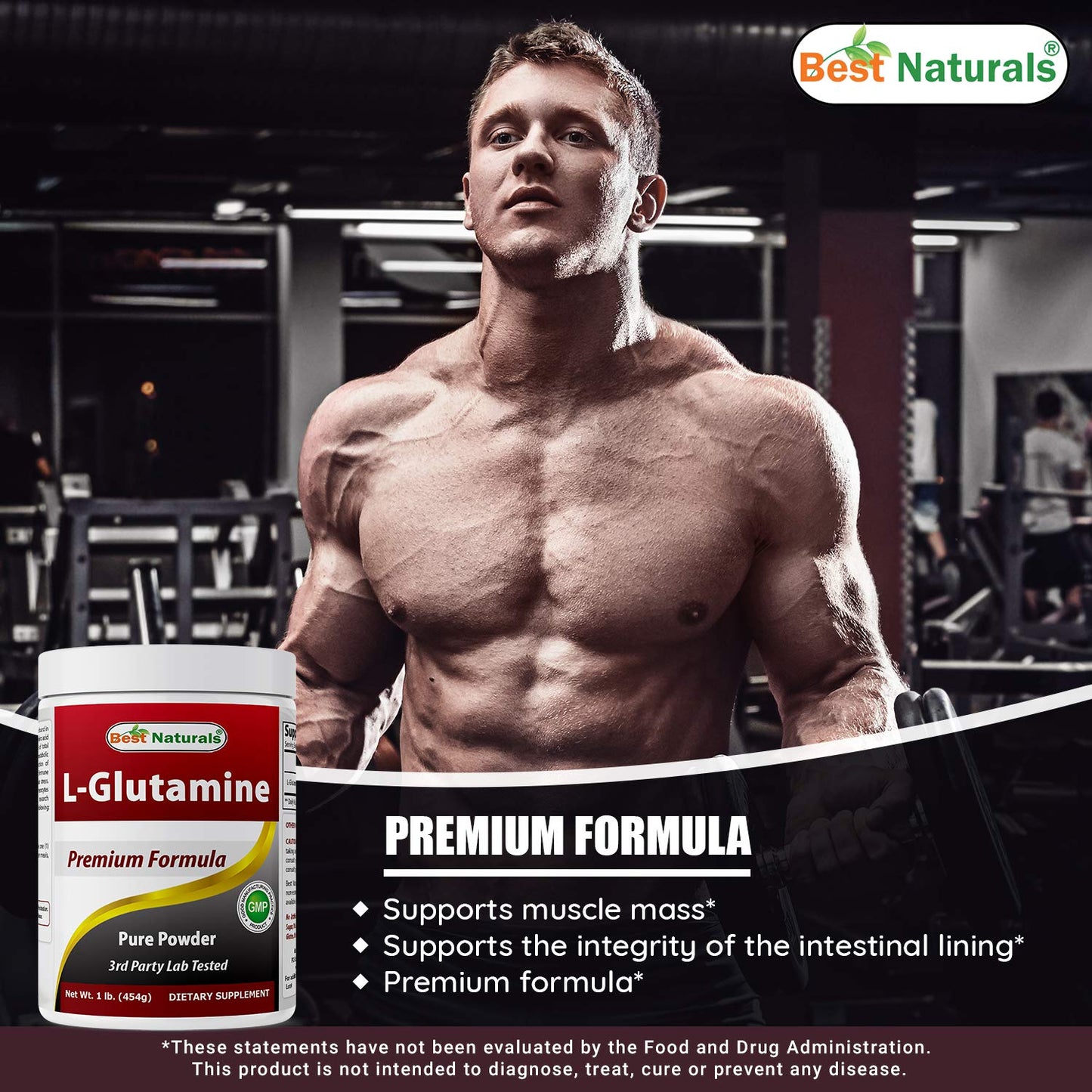 Best Naturals L-Glutamine Pure Powder 16 oz