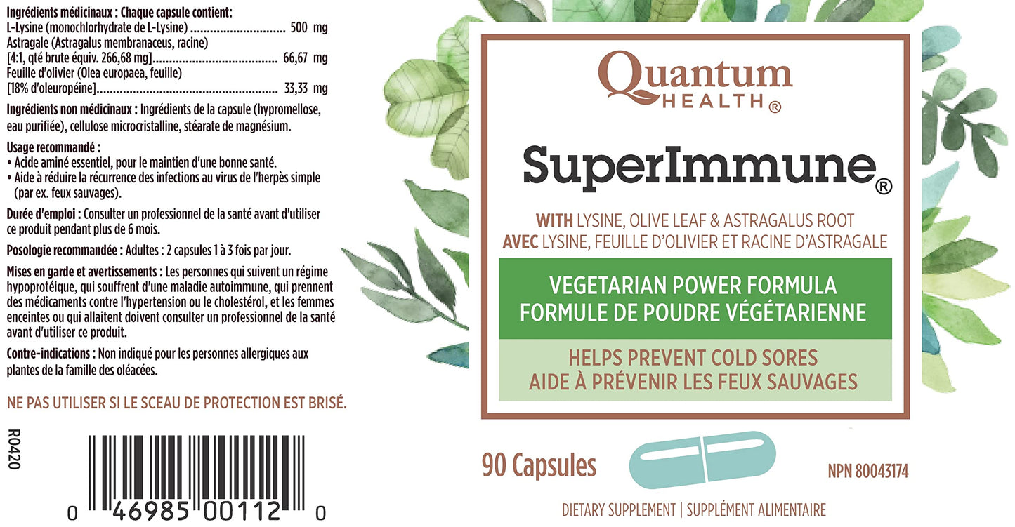 Quantum Super Immune+ Power Formula Dietary Supplement Capsules, 90 Count