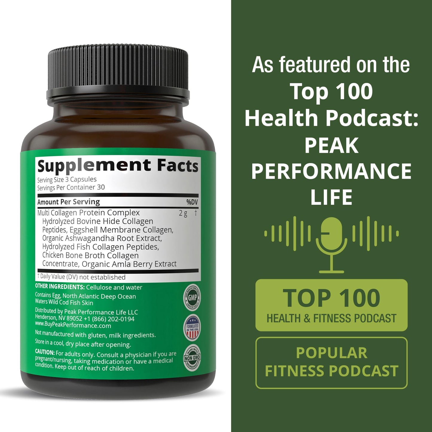 Peak Performance All 5 Multi Collagen Capsules, 90 Count