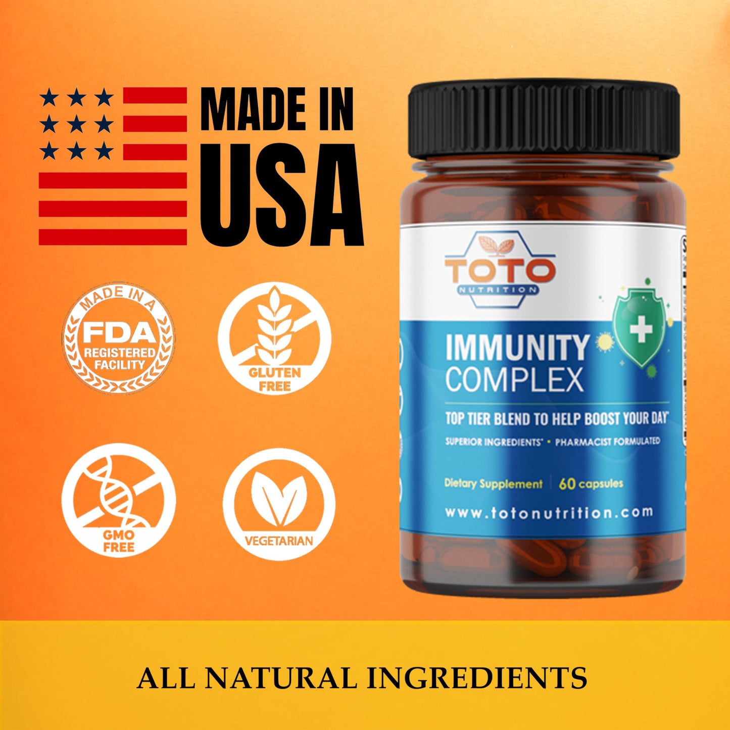 TotoNutrition Immunity Support Booster Capsule, 60 Capsules
