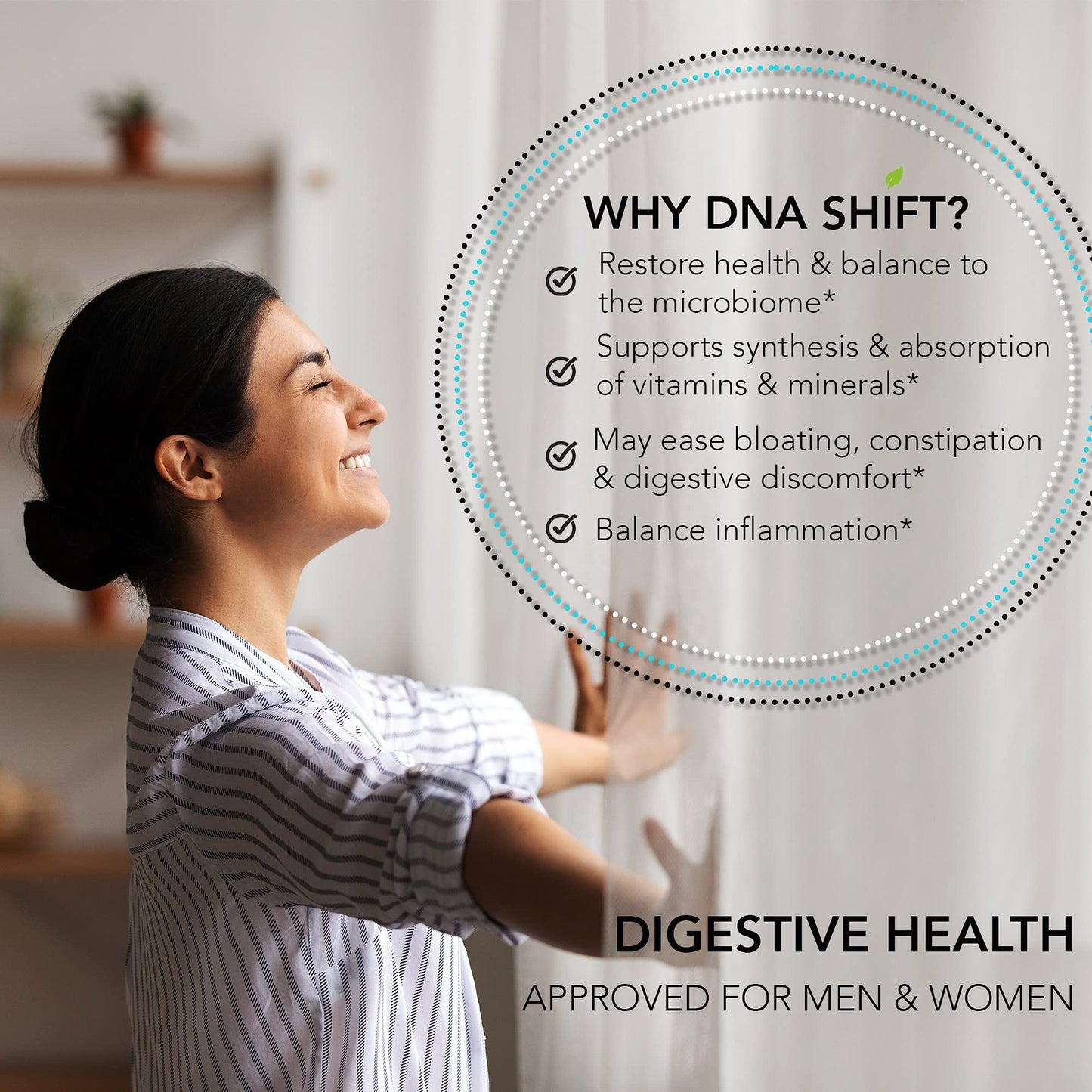 DNA SHIFT Probiotics 50 Billion - 11 Strain Live Probiotic for Men & Women Capsules 30 Count