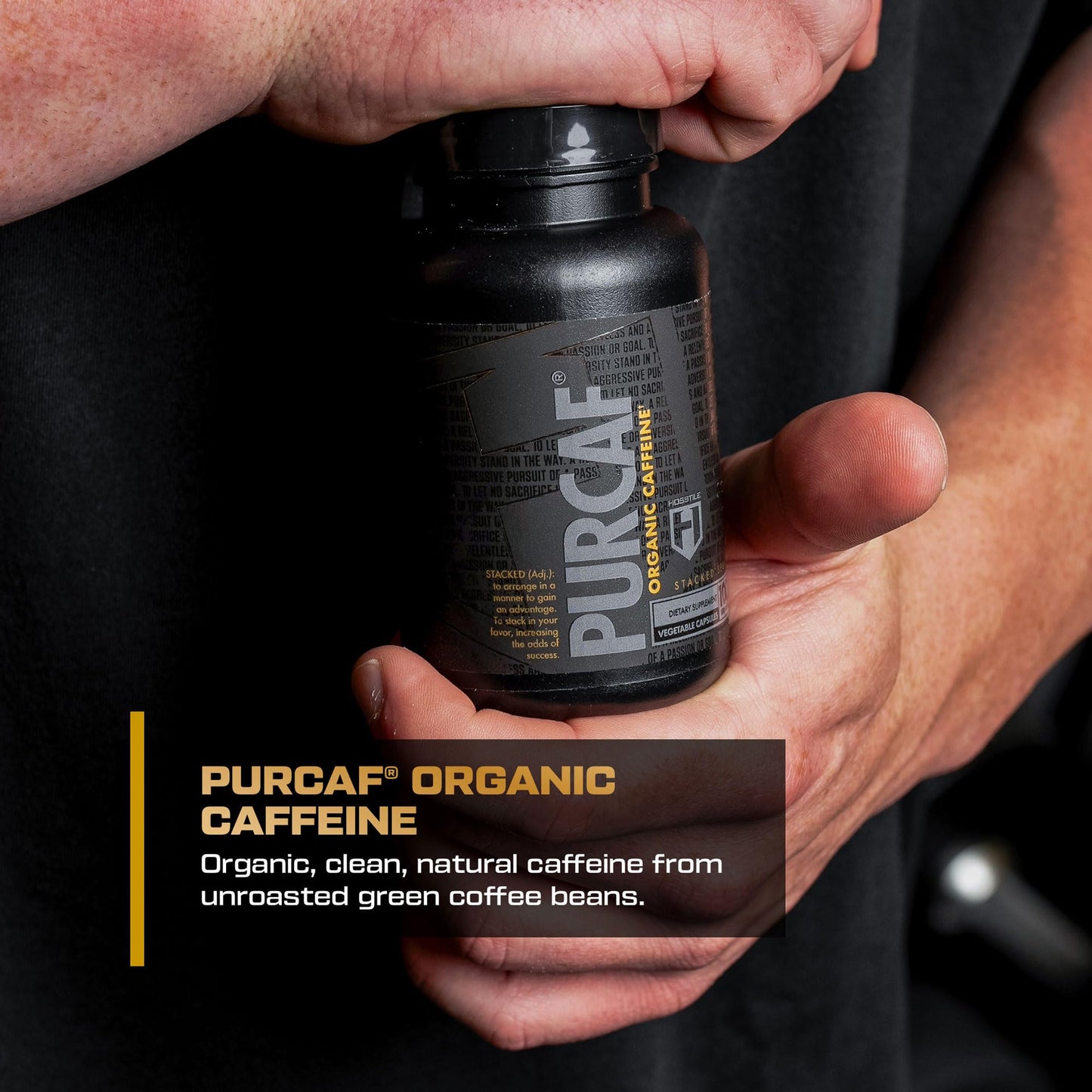 HOSSTILE PurCaf Organic Caffeine Capsules, 100 Count